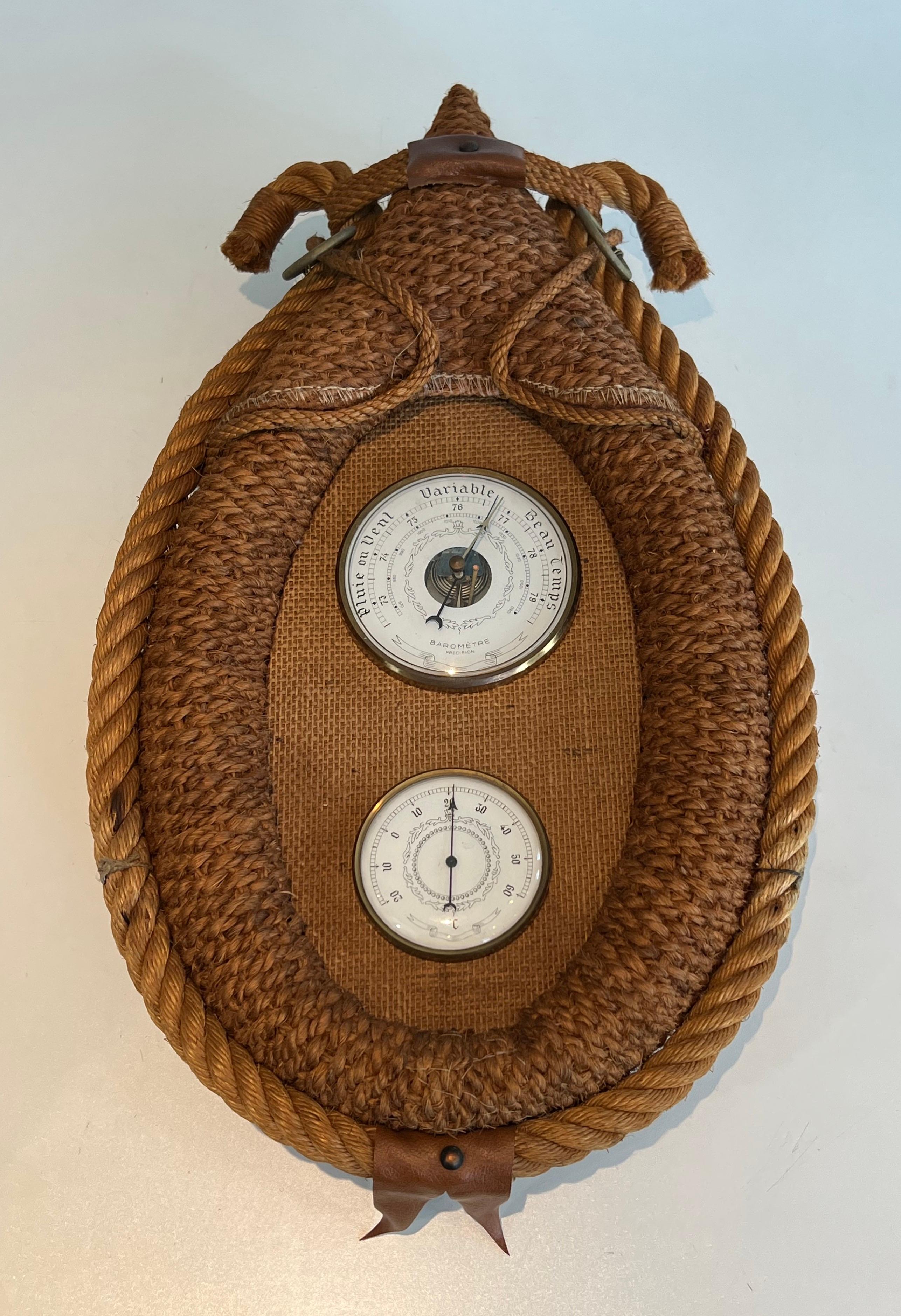 Rope Barometer. French Work by Adrien Audoux & Frida Minet, circa 1950 For Sale 7