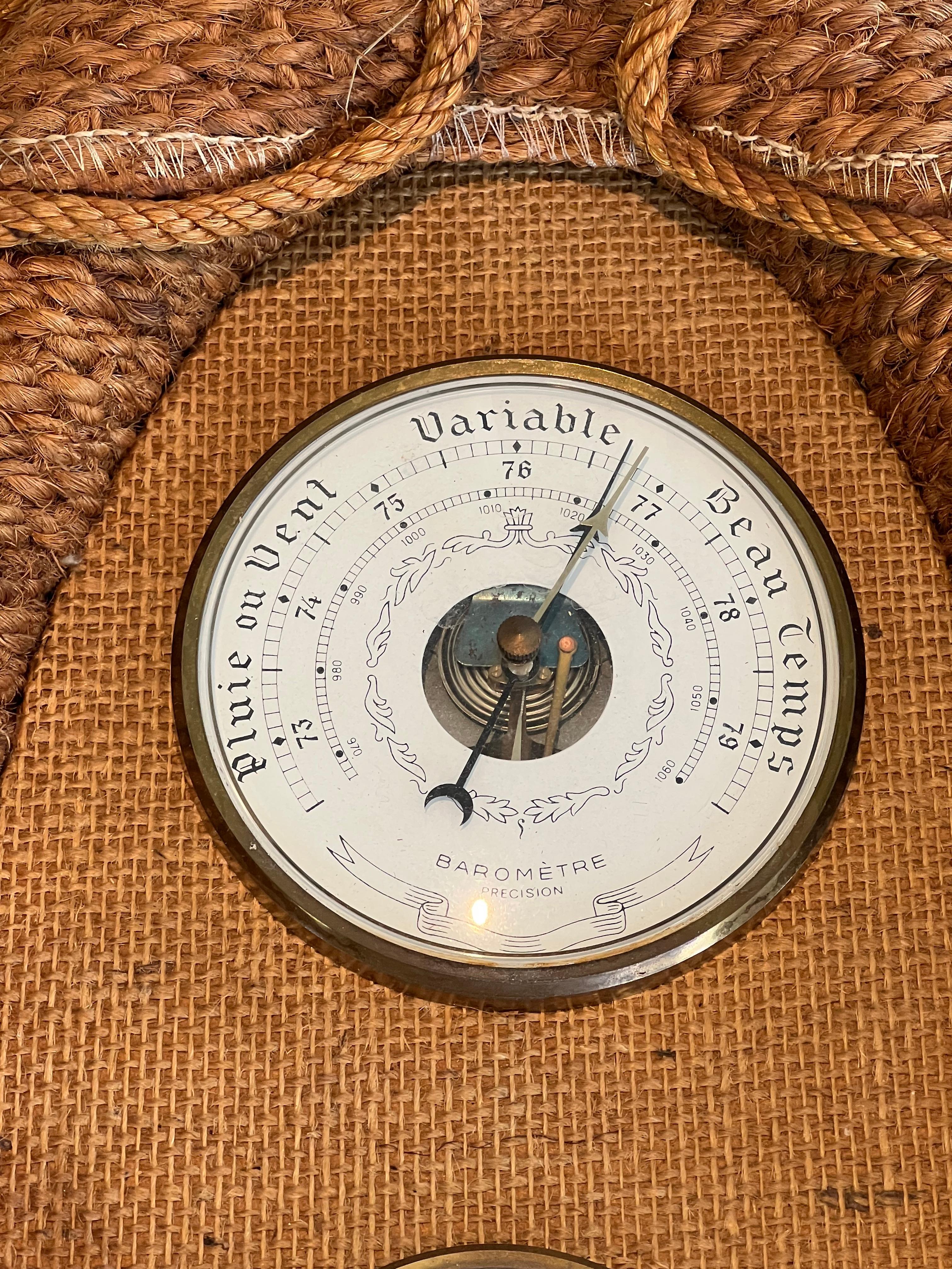 Rope Barometer. French Work by Adrien Audoux & Frida Minet, circa 1950 For Sale 2