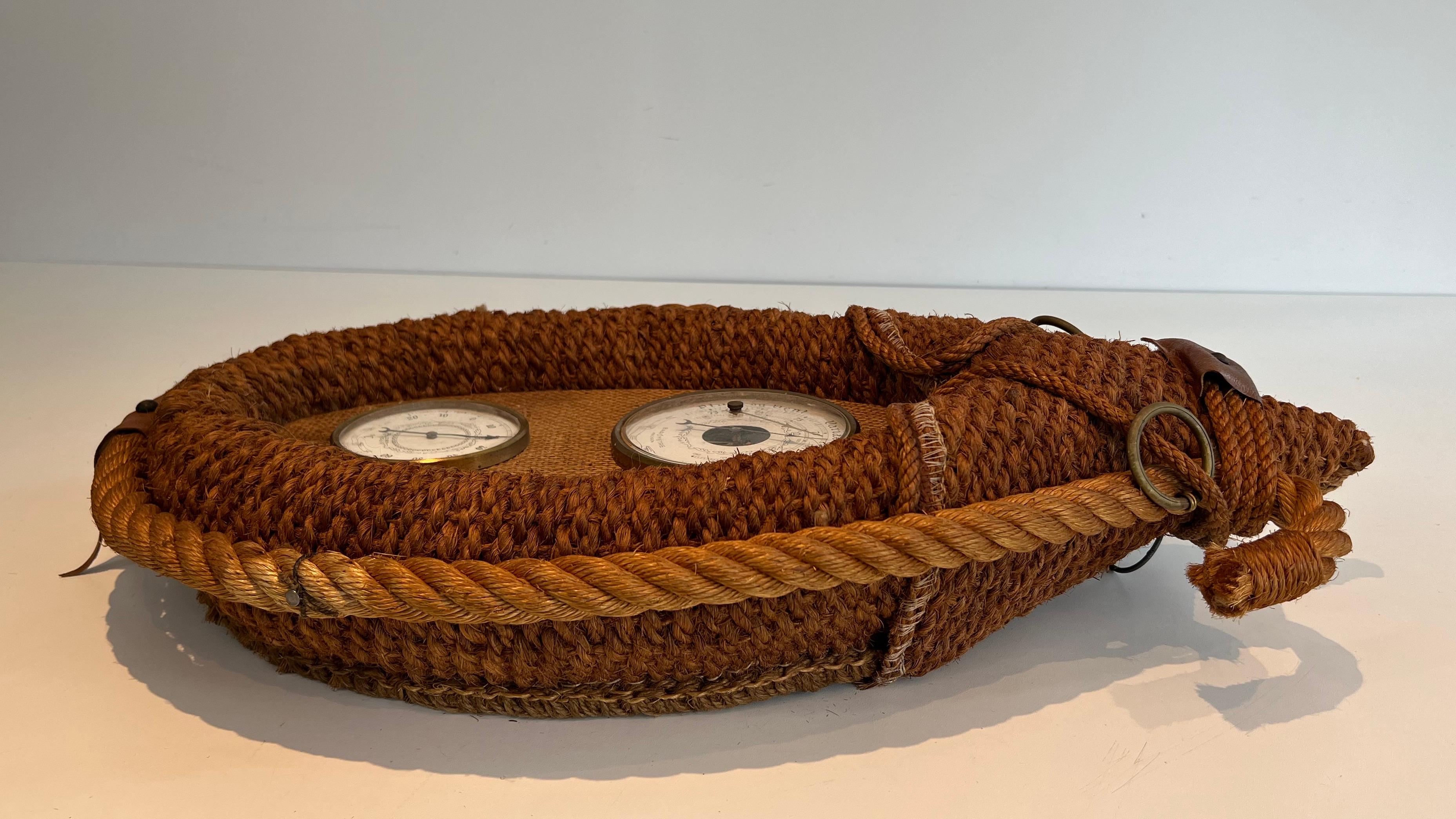 Rope Barometer. French Work by Adrien Audoux & Frida Minet, circa 1950 For Sale 4