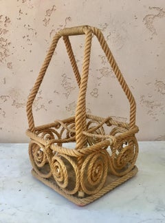 Mid-Century Rope Bottle Carrier Adrien Audoux & Frida Minet