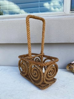 Mid-Century Rope Bottle Carrier Adrien Audoux & Frida Minet
