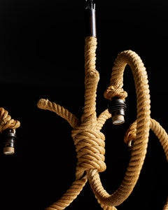 Plafonnier « Rope » par Audoux et Minet, France, vers 1960