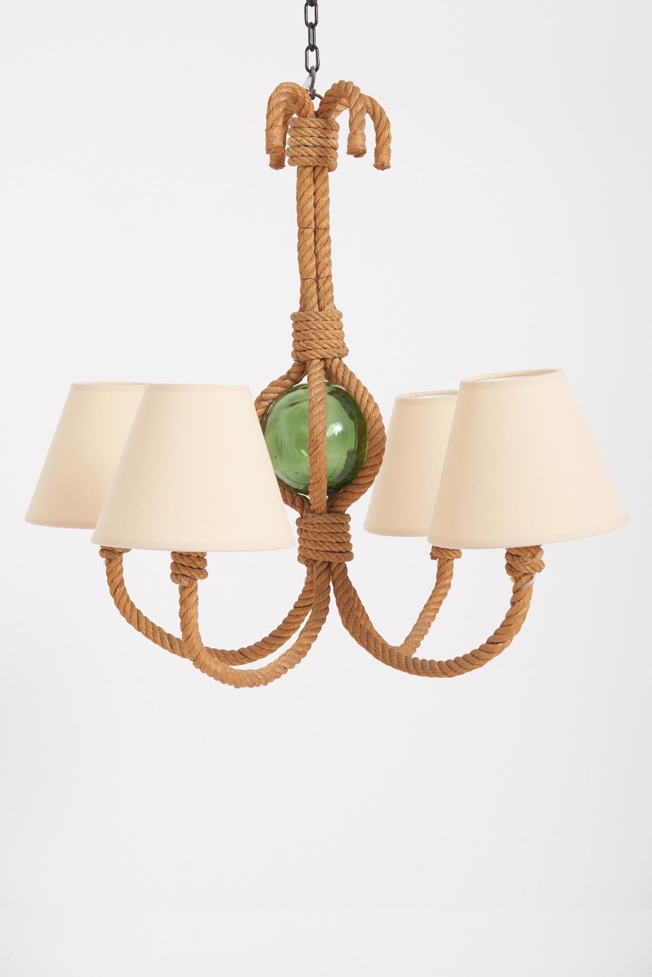 French Rope Ceiling Light by Audoux-Minet