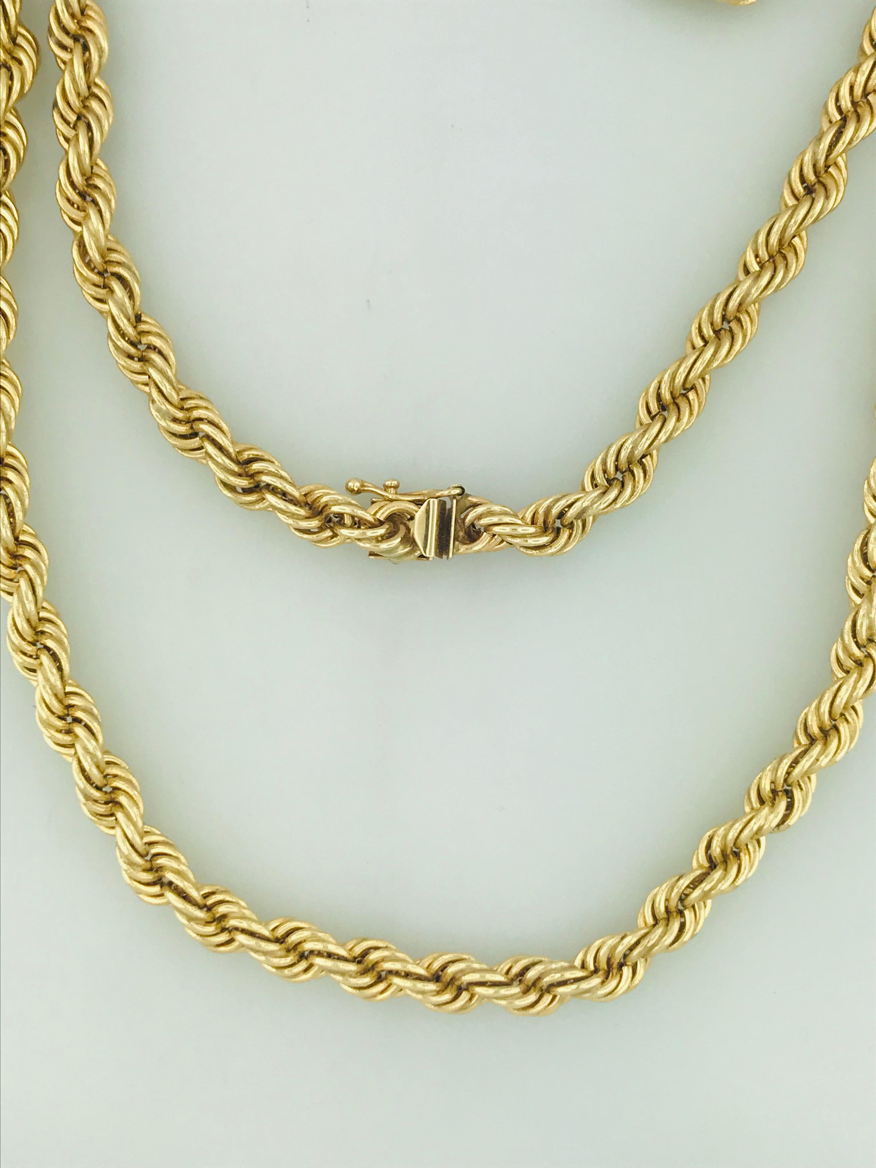14 karat gold rope chain