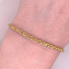 Rope Chain Bracelet, 14k Yellow Gold