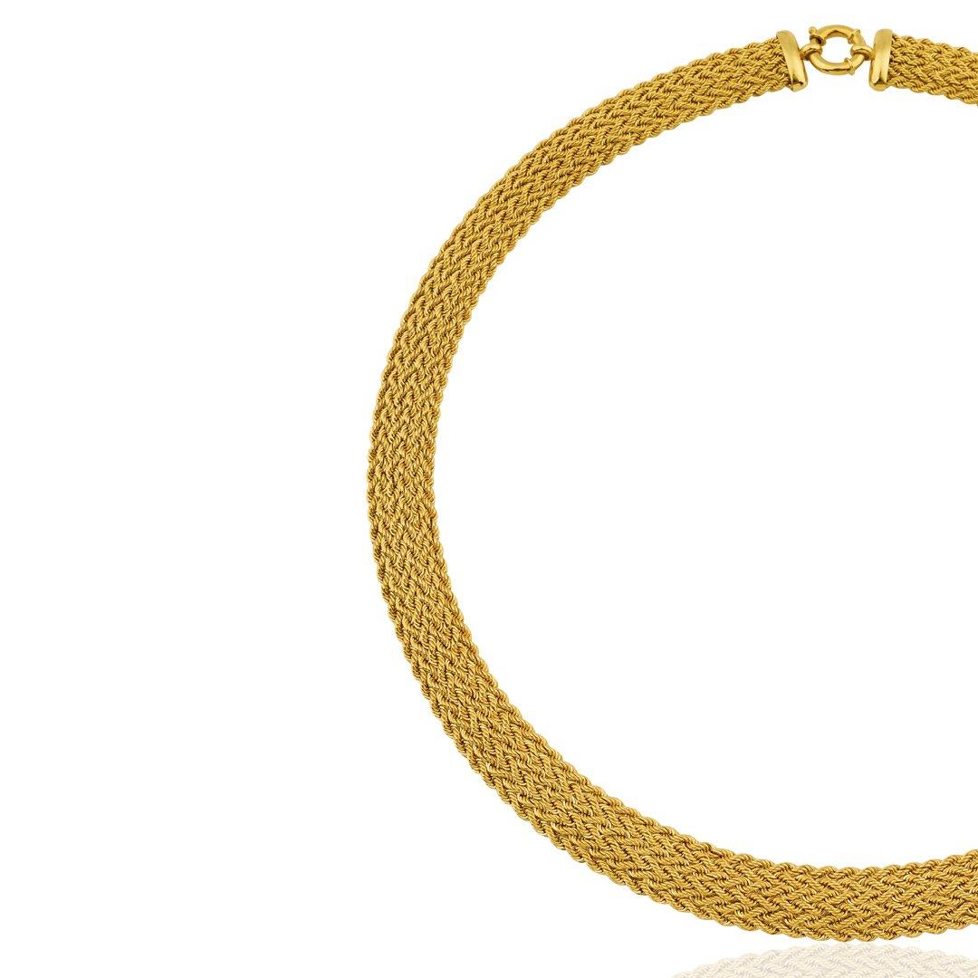 Modern Rope Chain Necklace 32Gr. 14K Yellow Gold Length For Sale