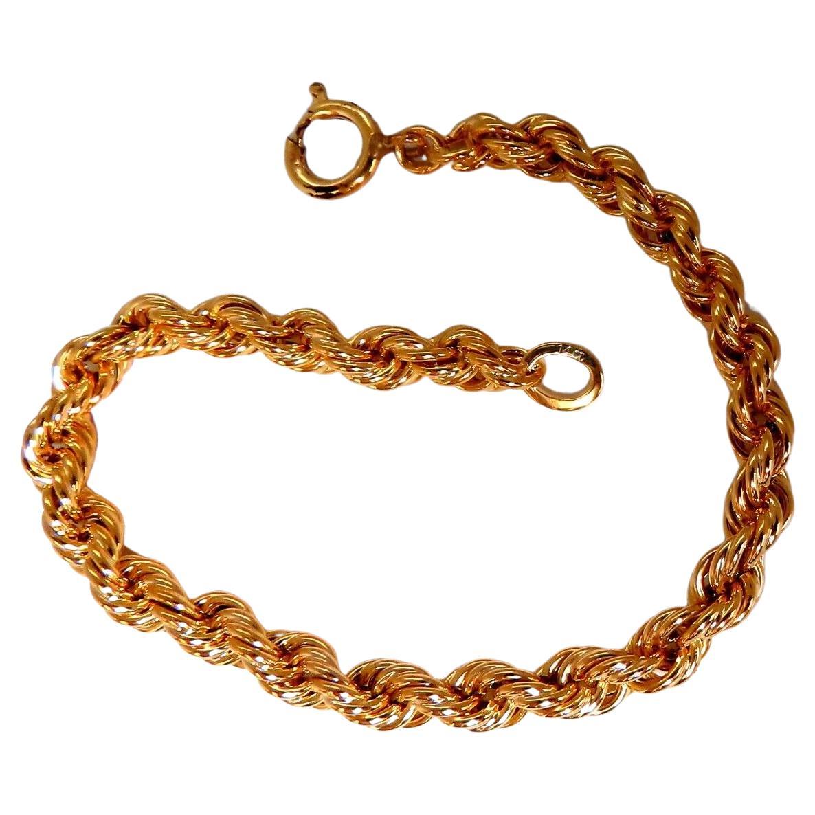 Ketten-Twist-Armband mit Seil 14kt