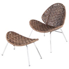Rope chair and ottoman