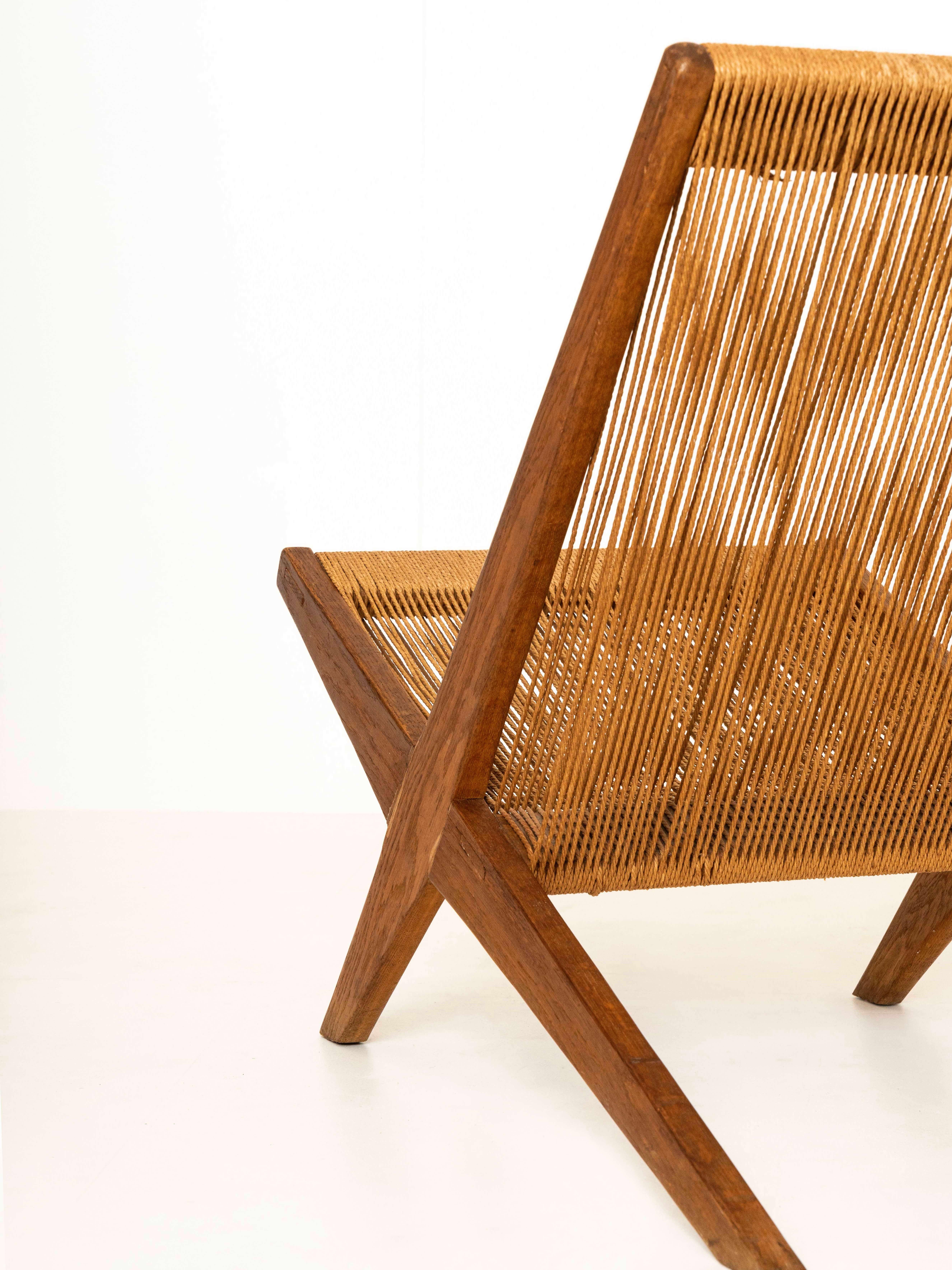 'Rope Chair' Attributed to Poul Kjaerholm and Jørgen Høj, Denmark, 1960s 2