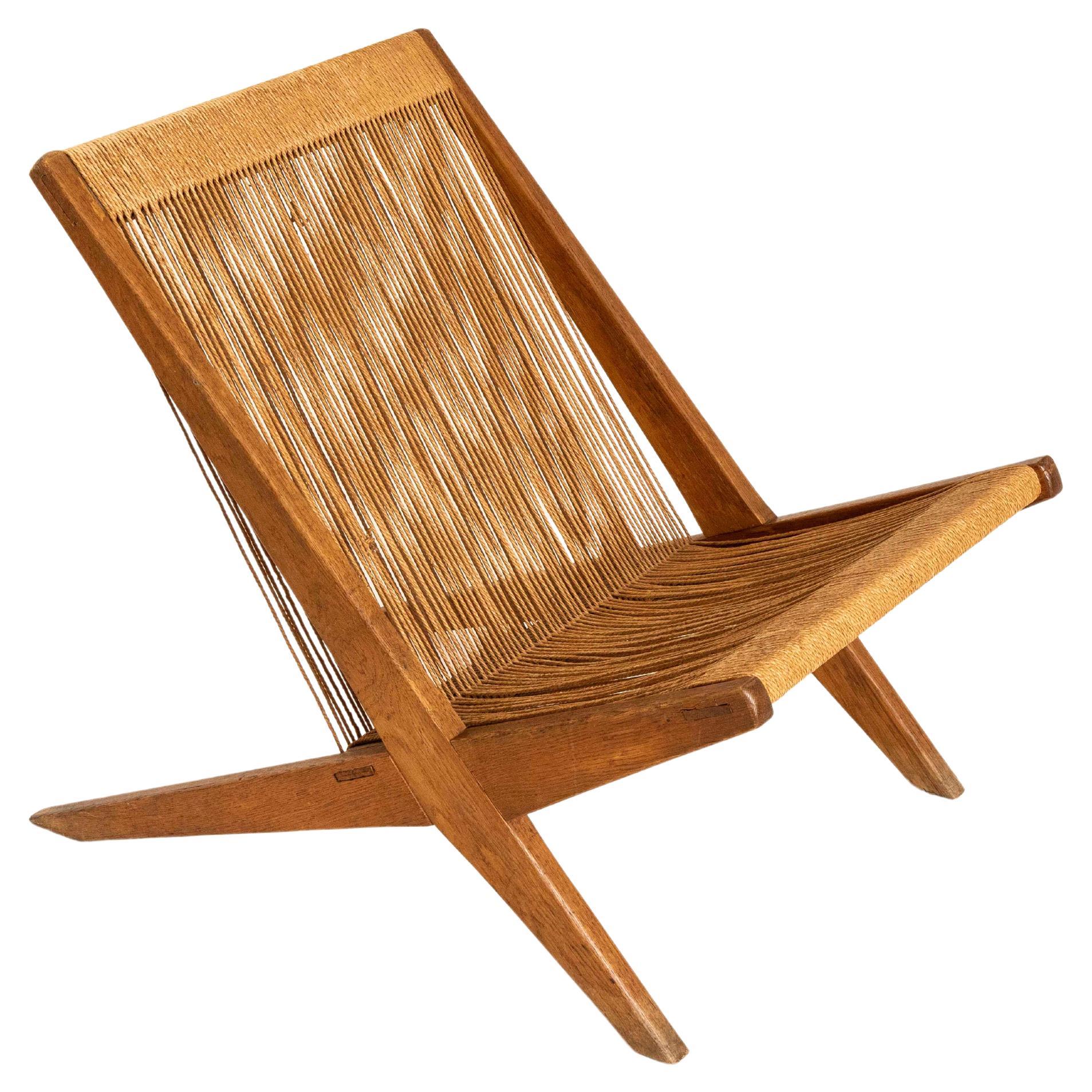 'Rope Chair' Attributed to Poul Kjaerholm and Jørgen Høj, Denmark, 1960s
