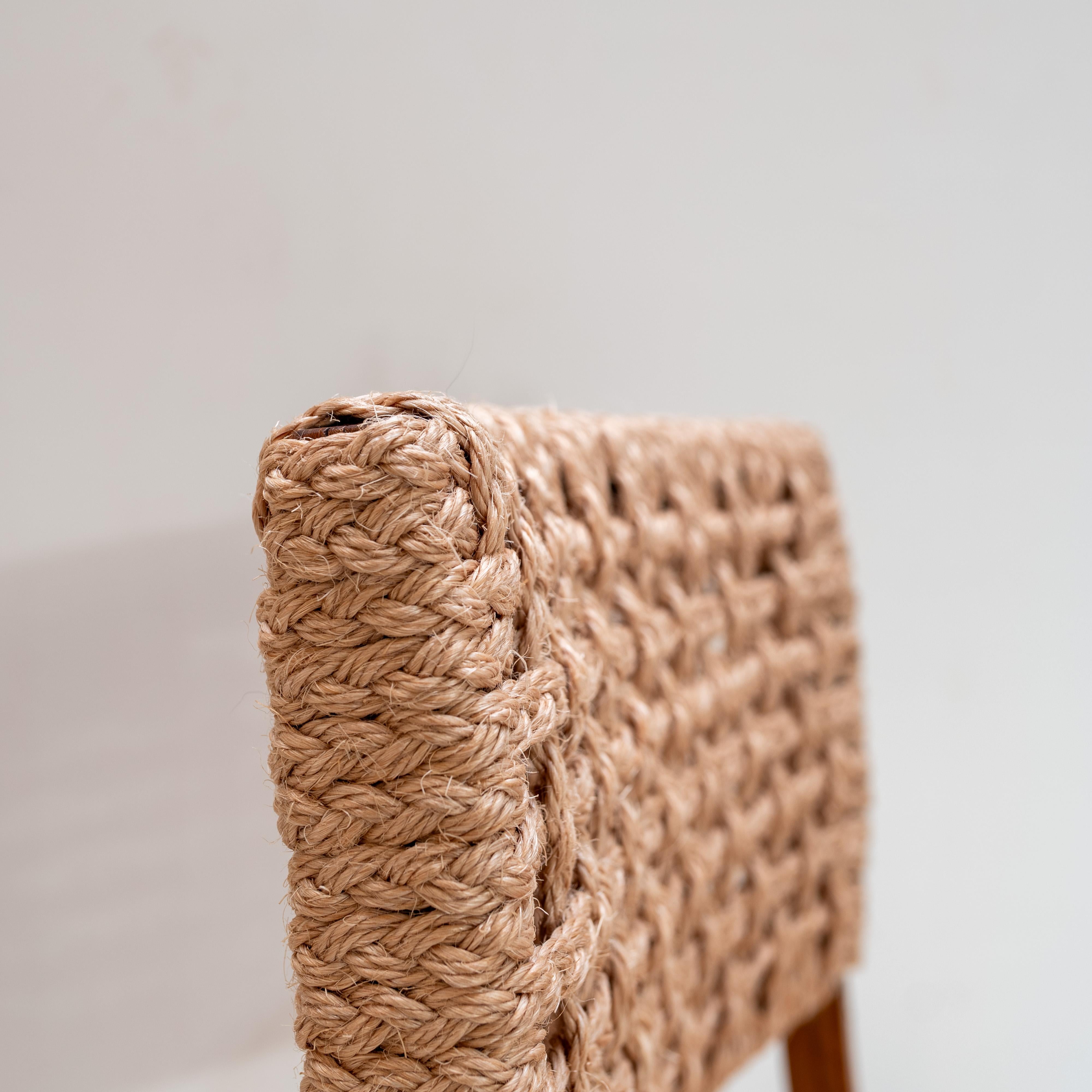 Rope Chair Audoux-Minet for Vibo Vesoul, France, 1950s For Sale 2
