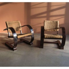 Seilstühle von Adrien Audoux & Frida Minet, um 1940