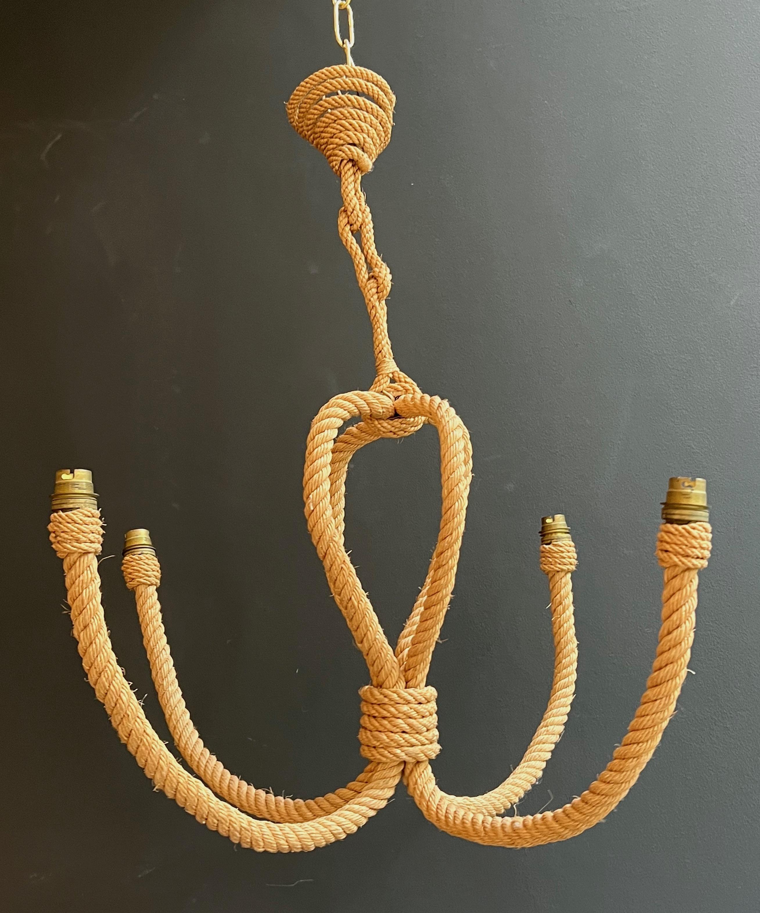Rope Chandelier by Adrien Audoux & Frida Minet For Sale 9