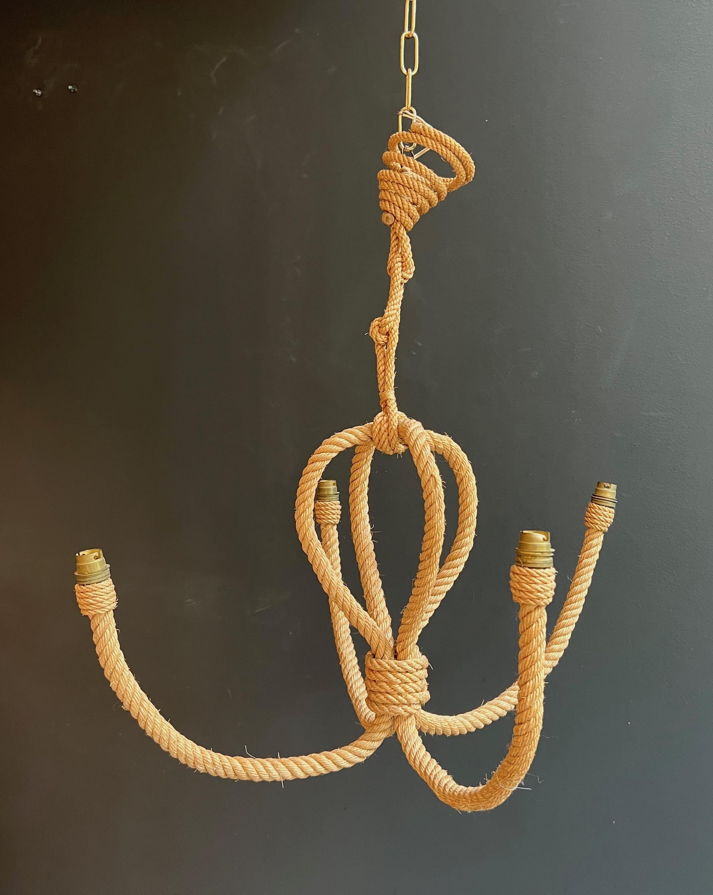Lustre en corde d'Adrien Audoux et Frida Minet en vente 8
