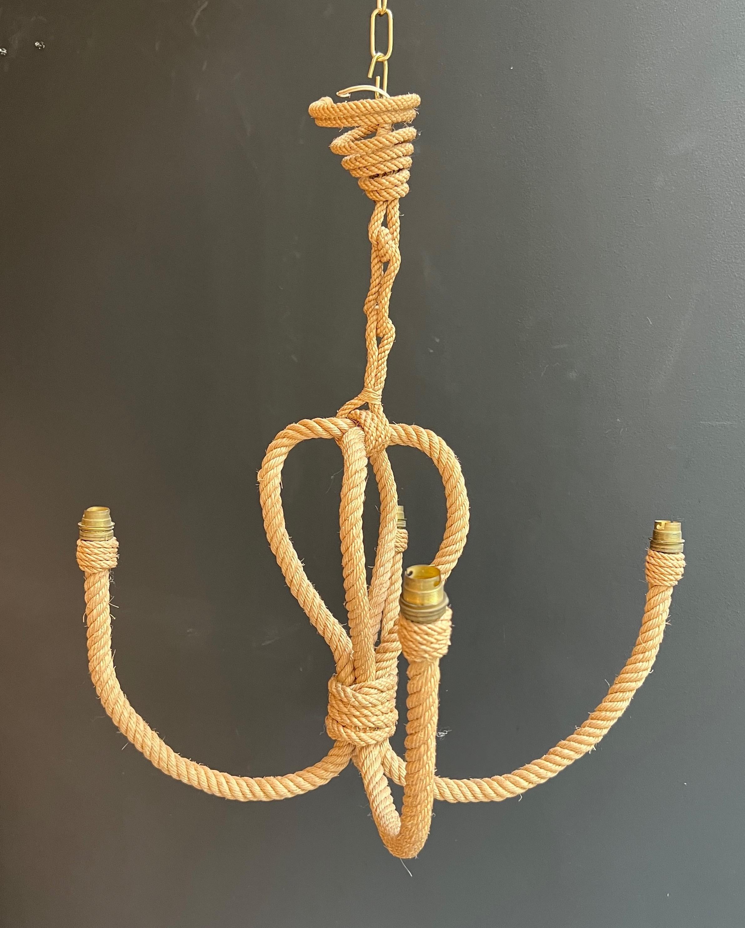 Rope Chandelier by Adrien Audoux & Frida Minet For Sale 11