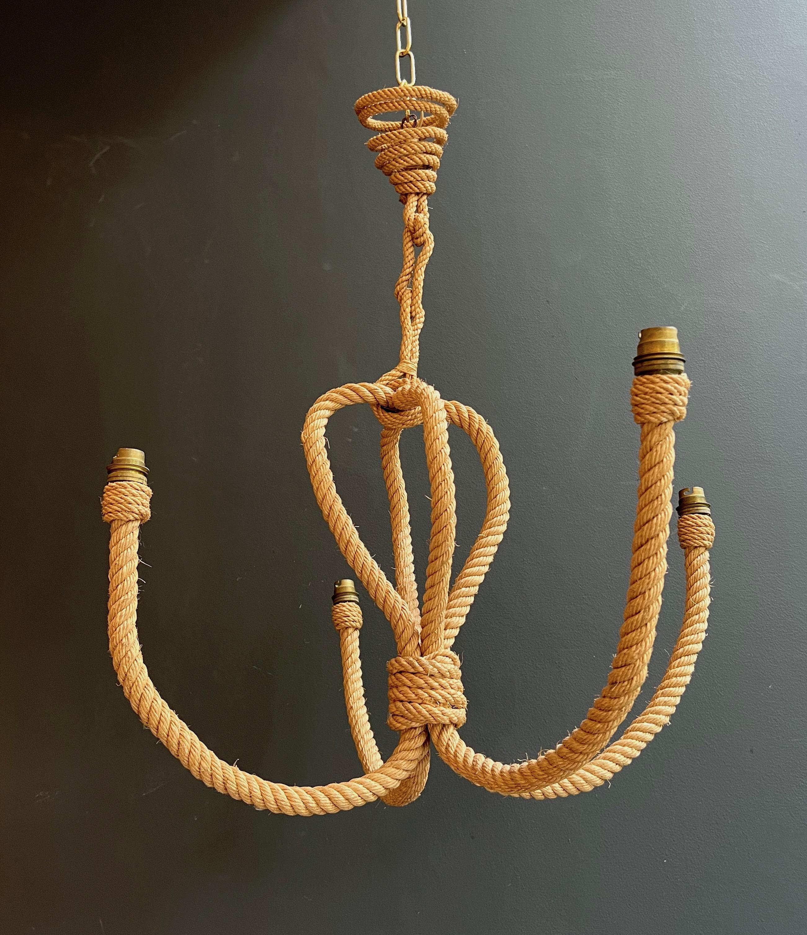 Rope Chandelier by Adrien Audoux & Frida Minet For Sale 12