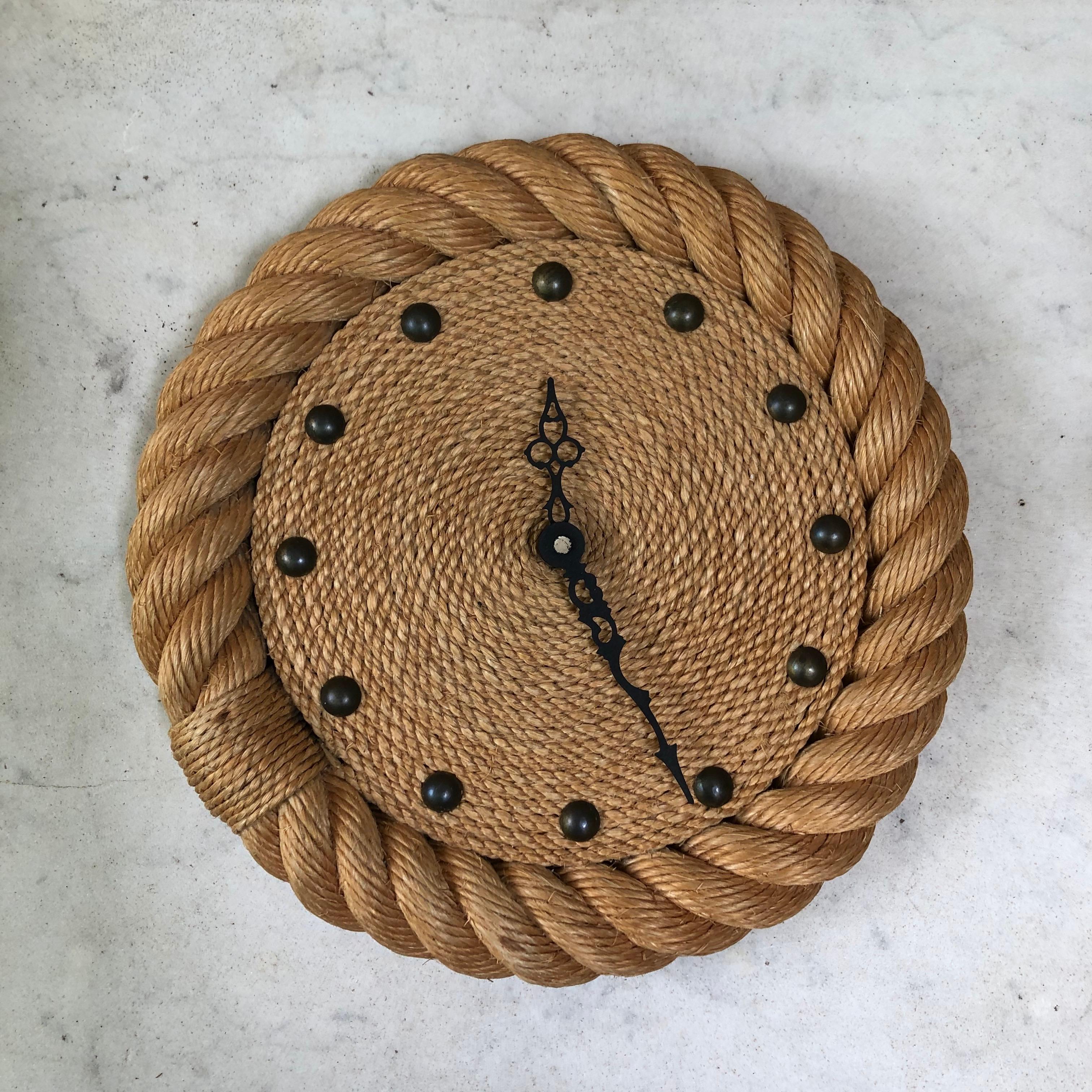 Rope clock Audoux Minet, circa 1960.