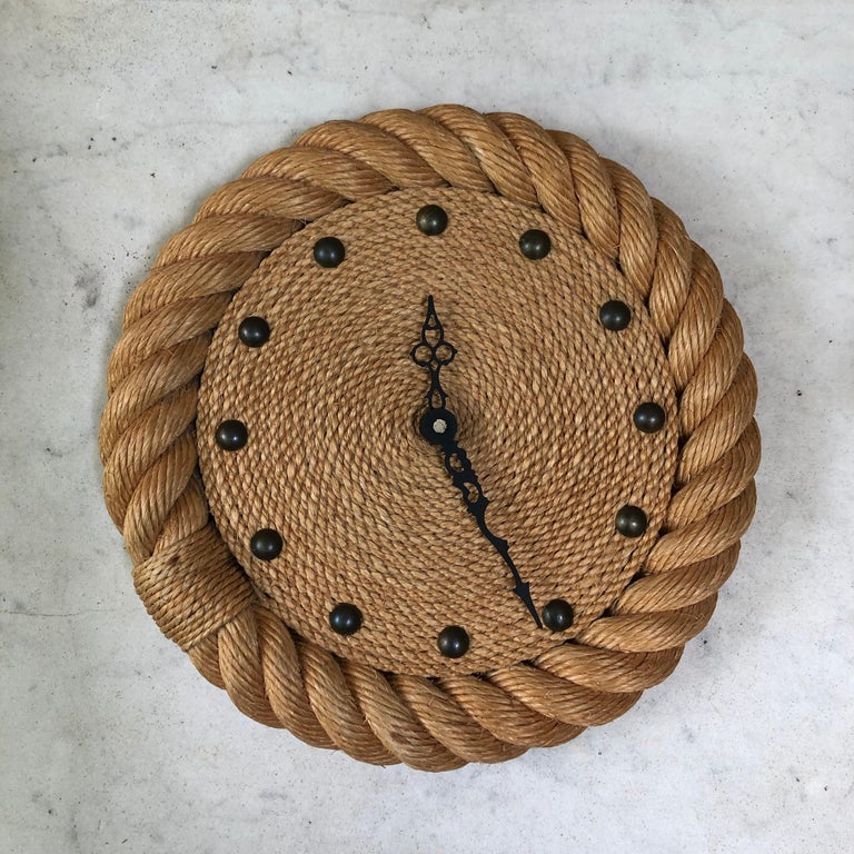 Rope Clock Audoux circa 1960 at 1stDibs clock on a rope, quartz, rope clocks