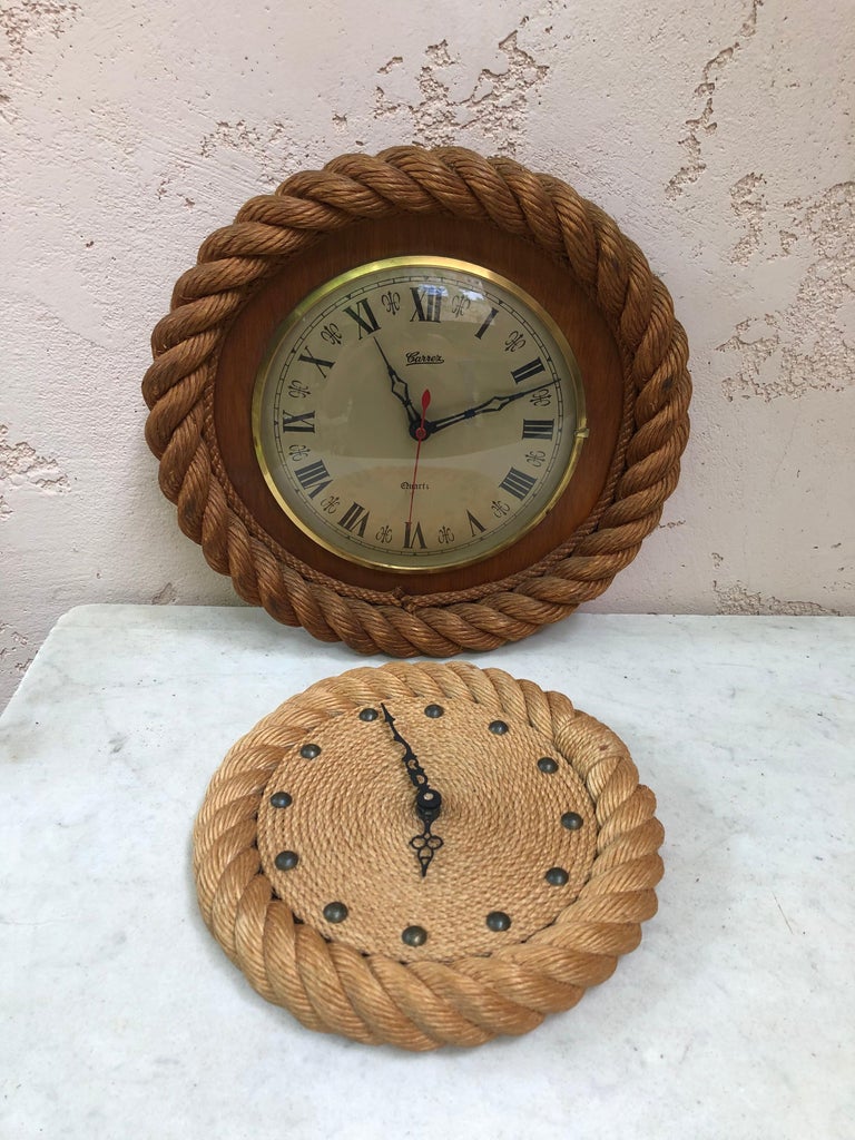 Rope Clock Audoux circa 1960 at 1stDibs clock on a rope, quartz, rope clocks