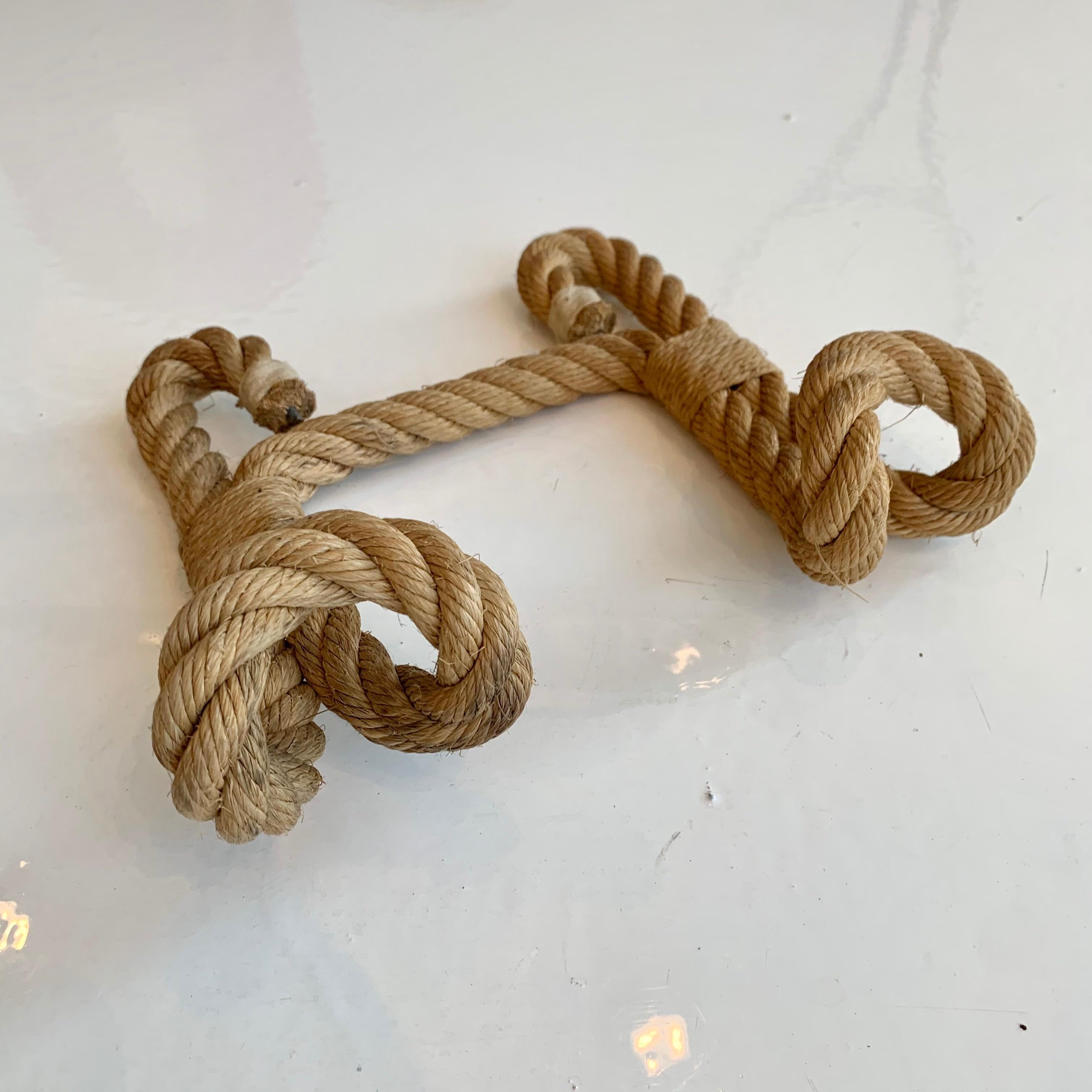 Mid-20th Century Rope Coat Rack by Audoux and Minet
