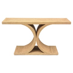 Table console en corde à la manière de Karl Springer