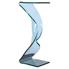 "Rope" Display Glass Pedestal by Laurel Fyfe, Late 20th Century