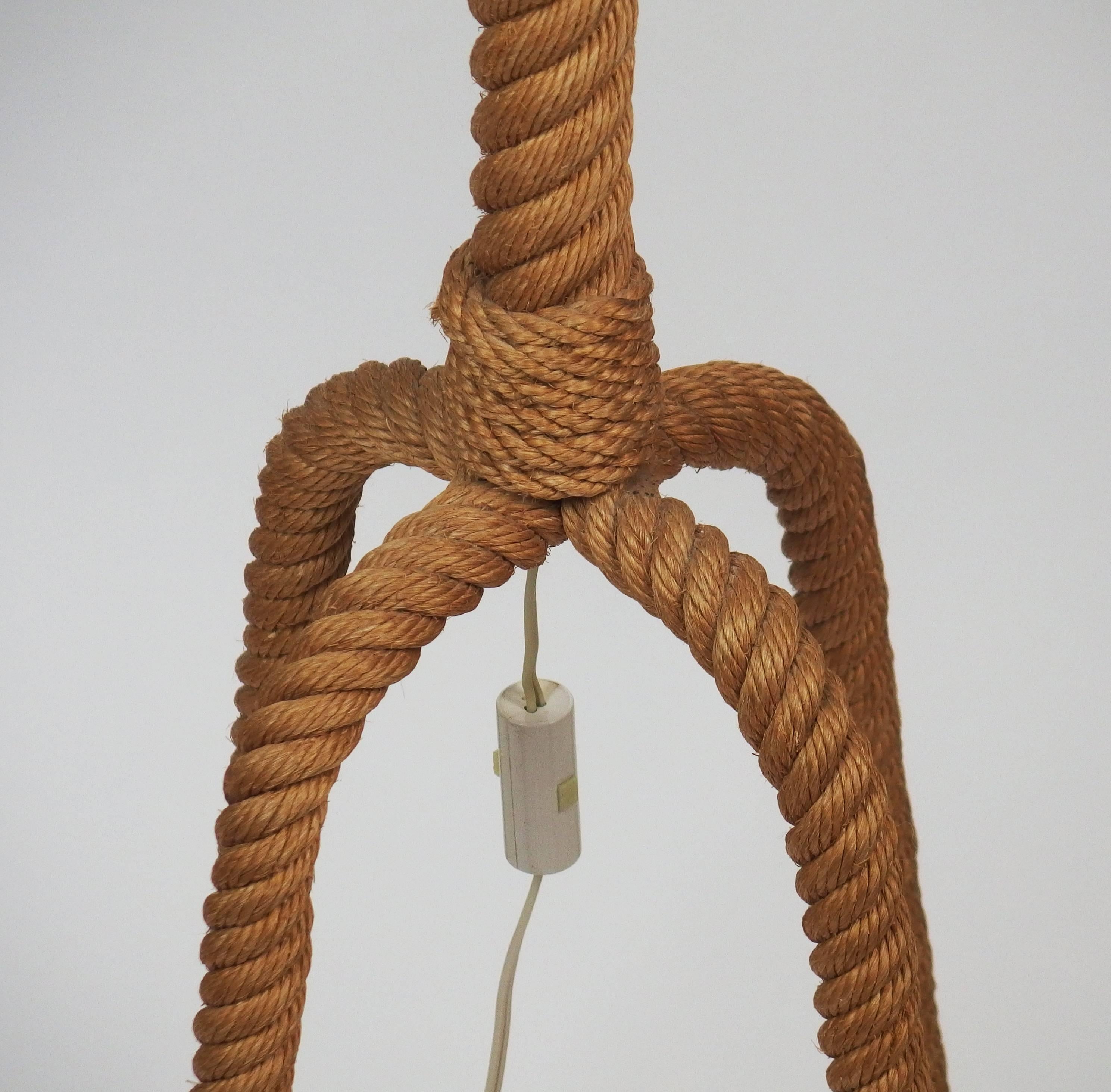 Rope Floor Lamp by Audoux Minet In Good Condition In Janvry, Essonne
