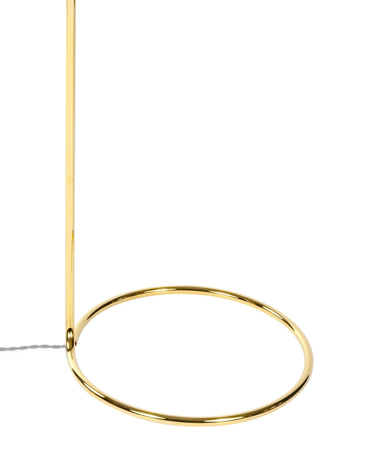 Lampadaire « Rope » en bronze poli, fabriqué sur commande Excellent état - En vente à Sagaponack, NY
