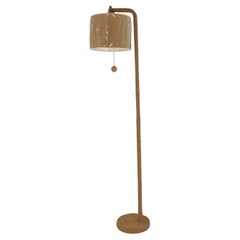 Rope Floor Lamp with grass Cloth Shade