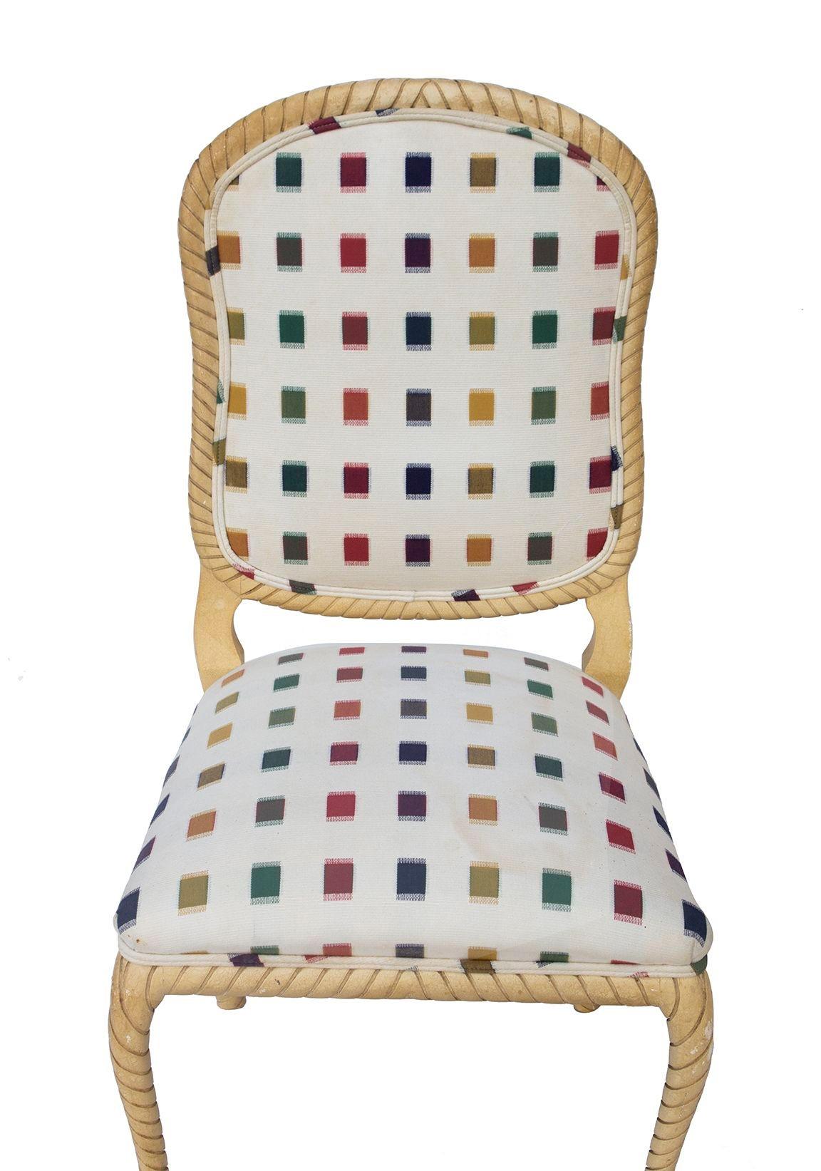 Rope Frame Dining Chairs Custom Made for Holland Salley, S/2 For Sale 1
