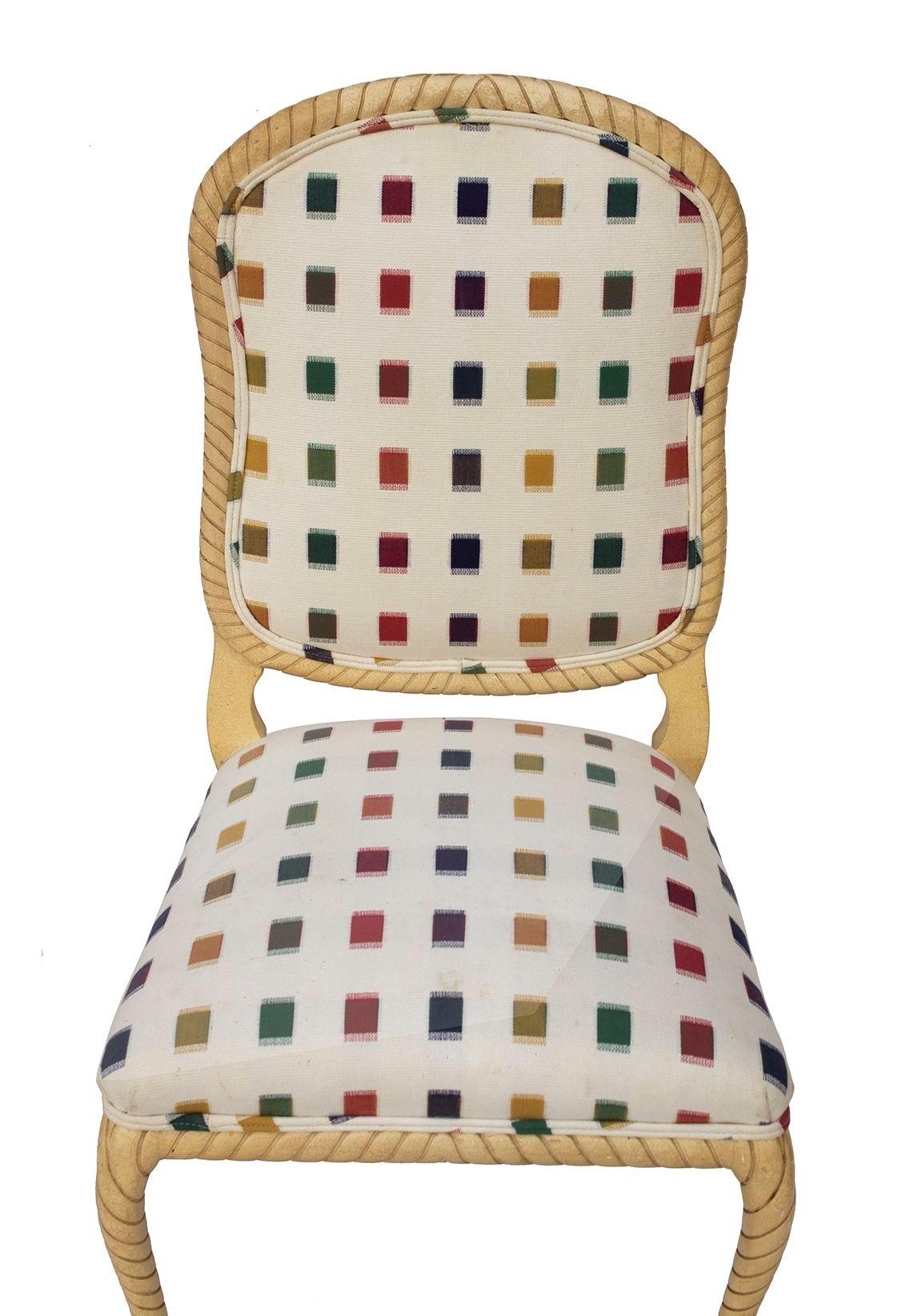 Rope Frame Dining Chairs Custom Made for Holland Salley, S/2 For Sale 2