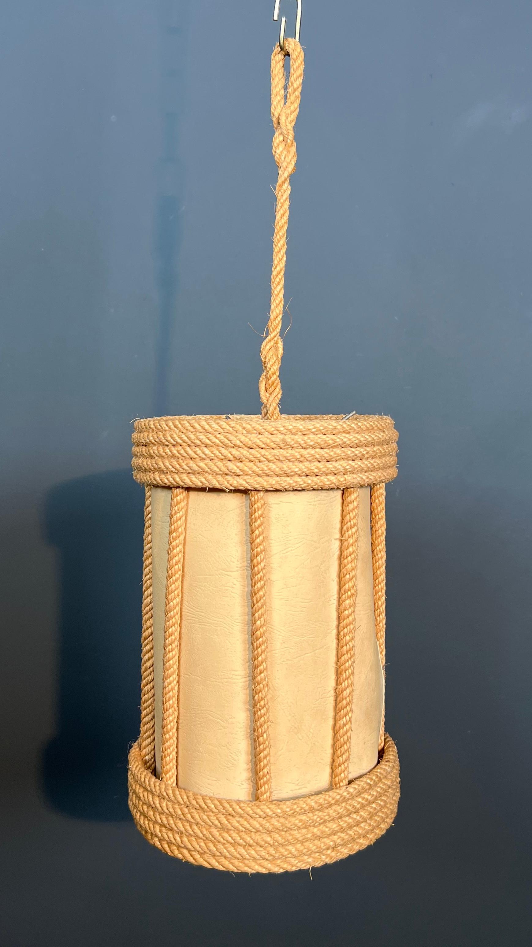 Mid-Century Modern Lanterne de corde par Audoux Minet en vente