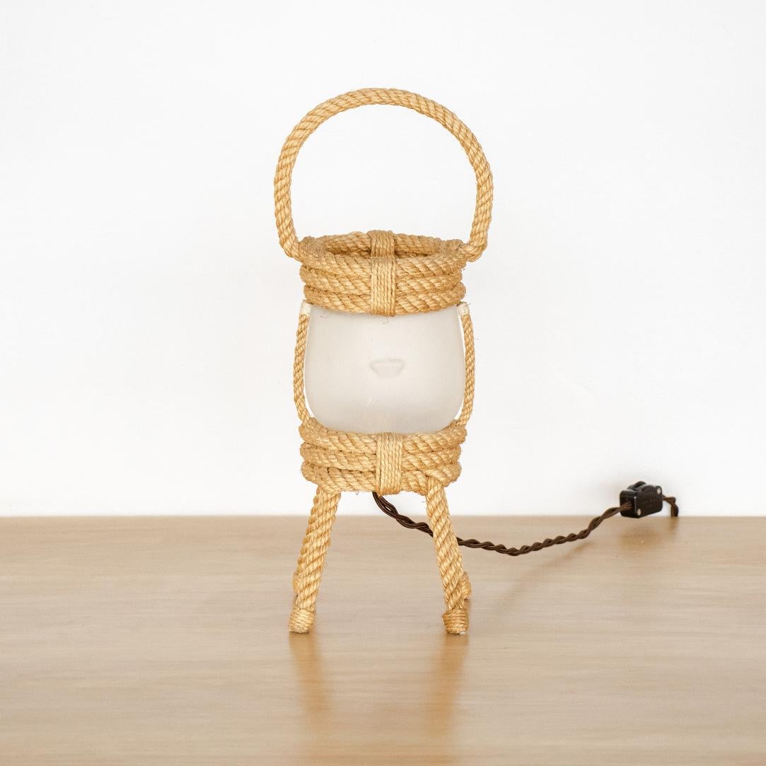 Rope Lantern Lamp by Audoux-Minet In Good Condition For Sale In Los Angeles, CA