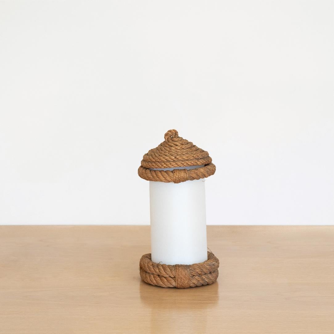 European Rope Lantern Lamp by Audoux Minet For Sale