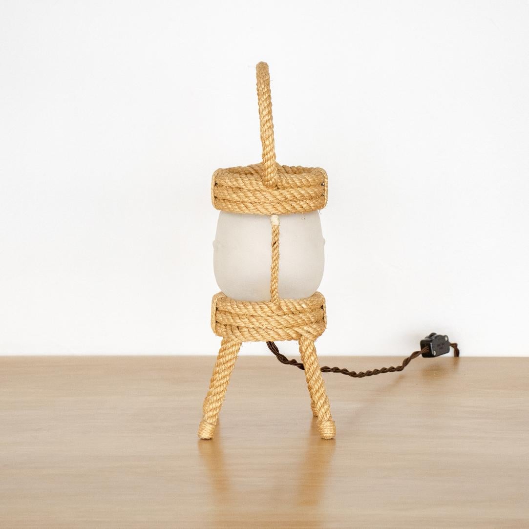 20th Century Rope Lantern Lamp by Audoux-Minet For Sale