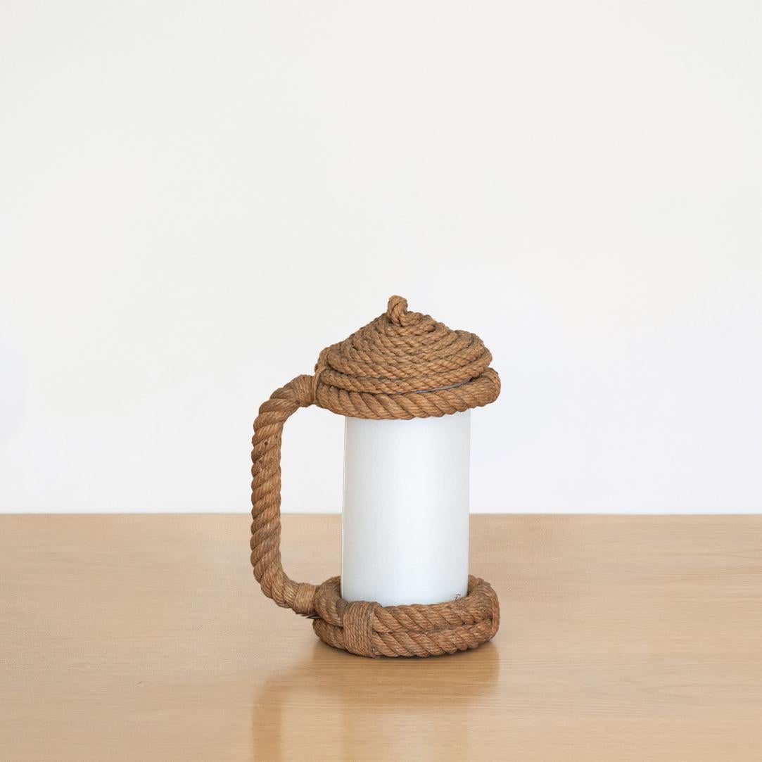 20th Century Rope Lantern Lamp by Audoux Minet For Sale