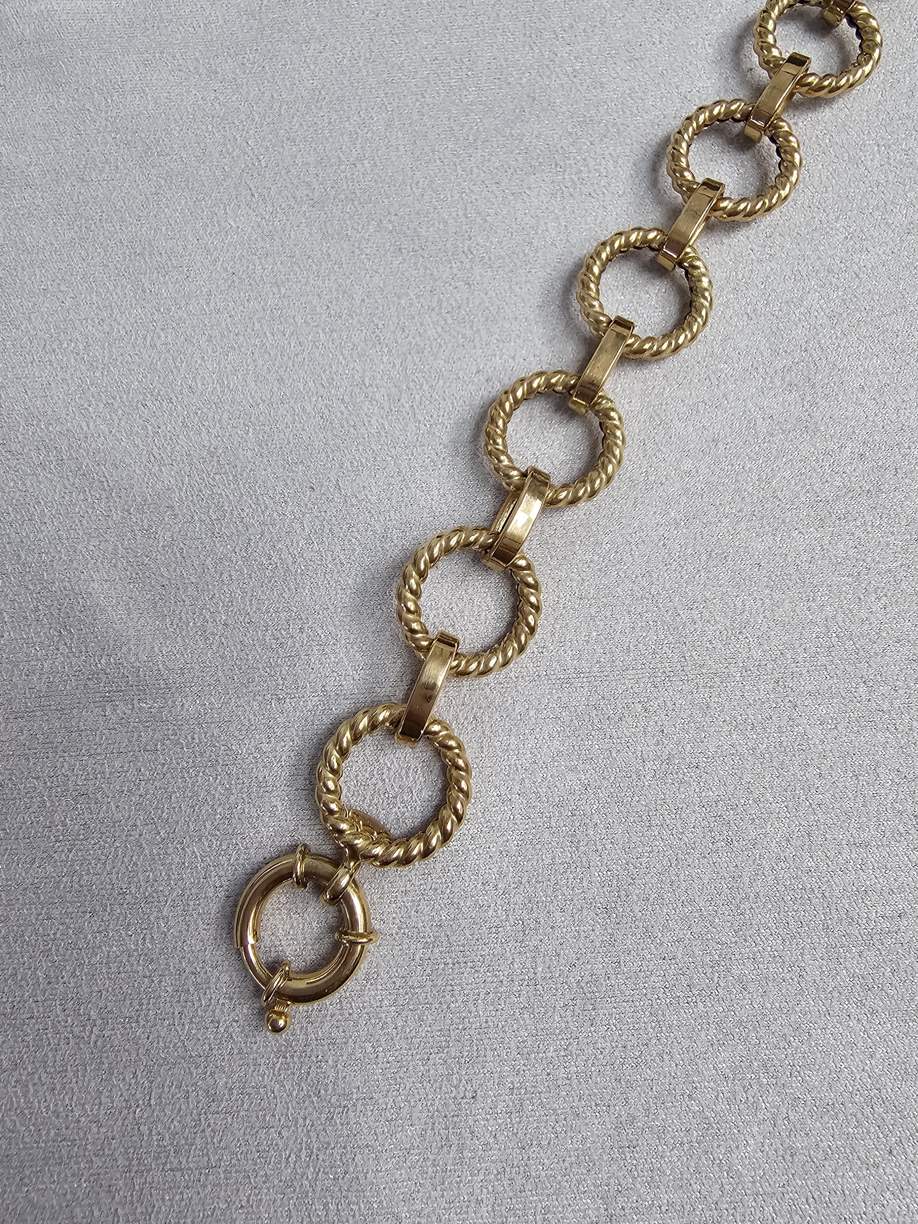 Rope Link Flex Bracelet 14k Yellow Gold In condizioni Nuovo in vendita a Sugar Land, TX