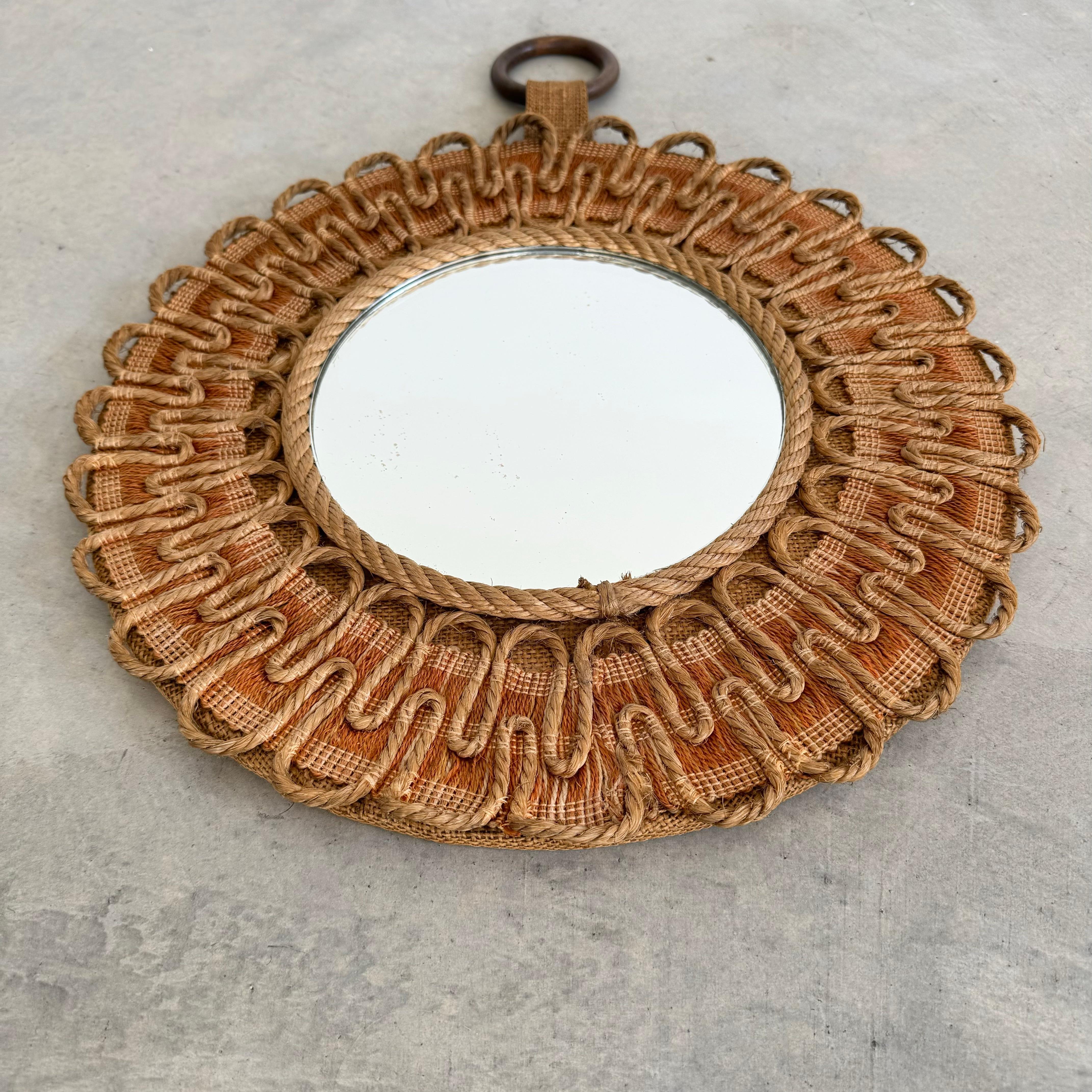 Bohemian Rope Mirror, 1950s France For Sale