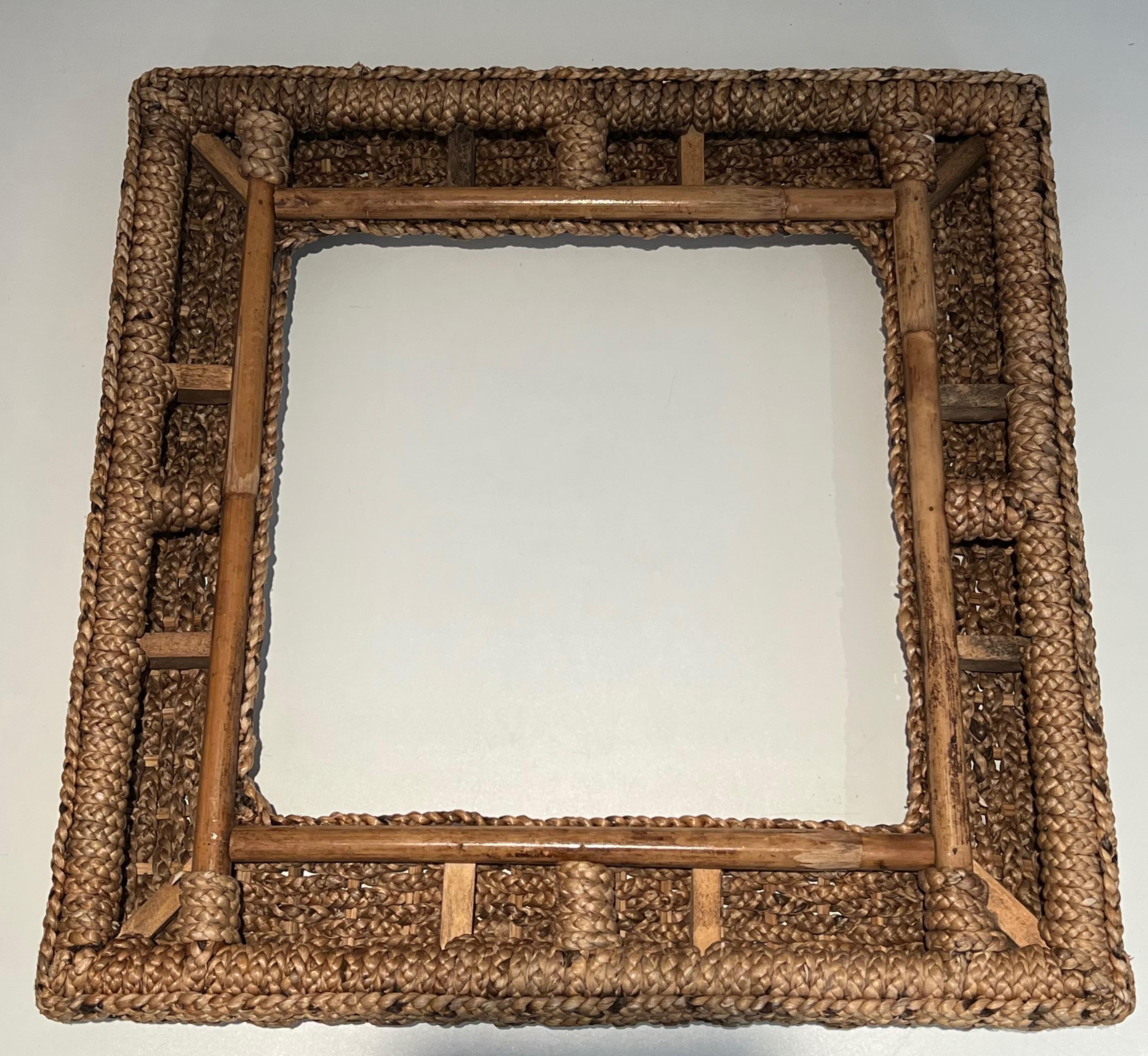 Rope Mirror attributed to Audoux Minet For Sale 3