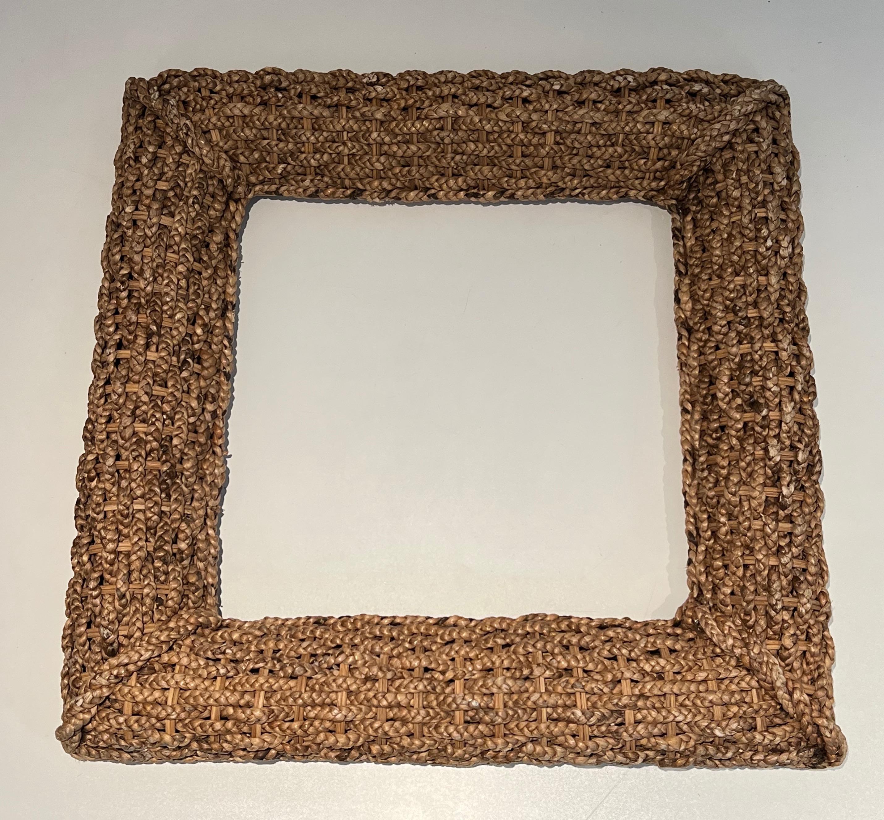 Rope Mirror attributed to Audoux Minet For Sale 6