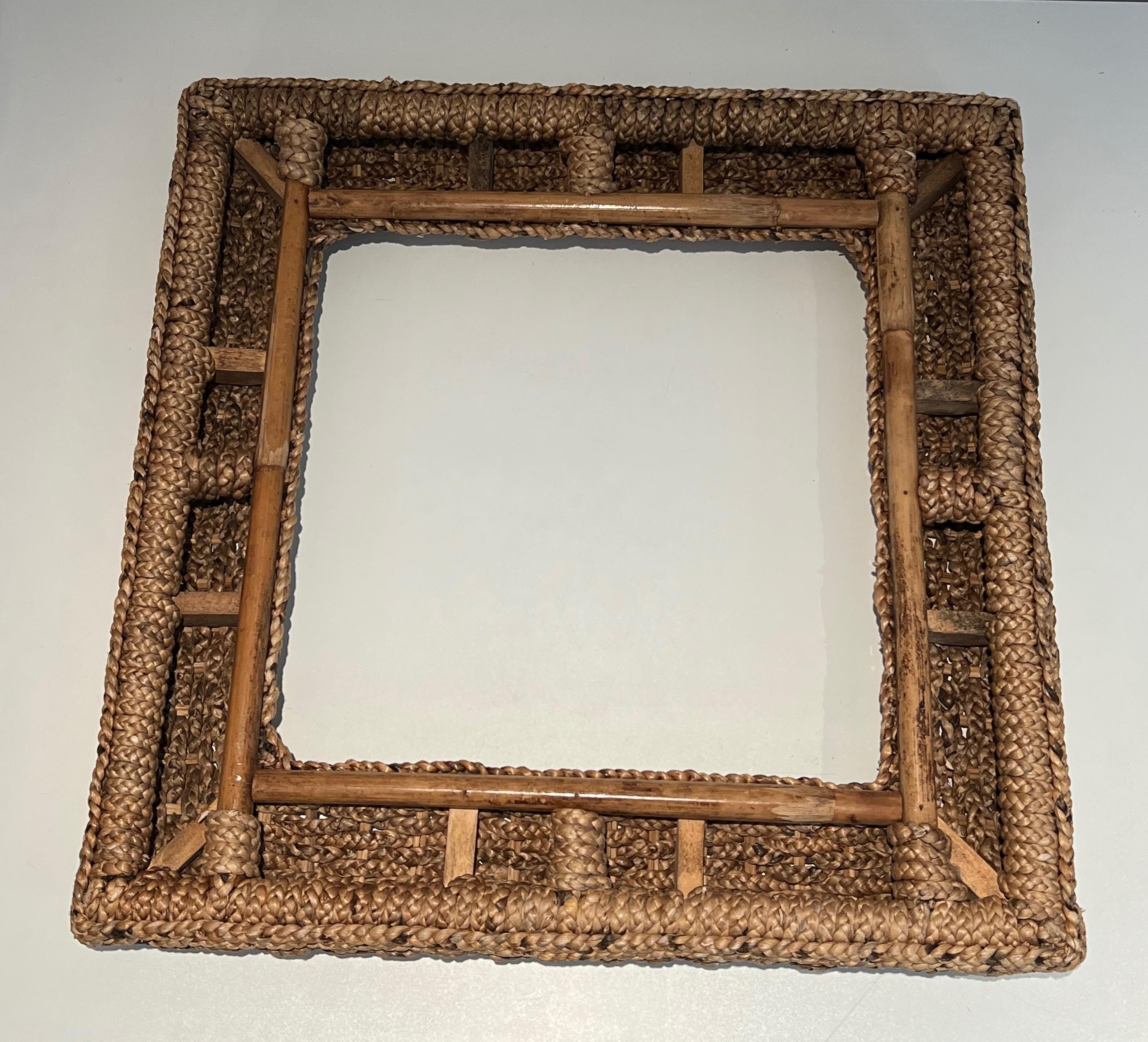 Rope Mirror attributed to Audoux Minet For Sale 11