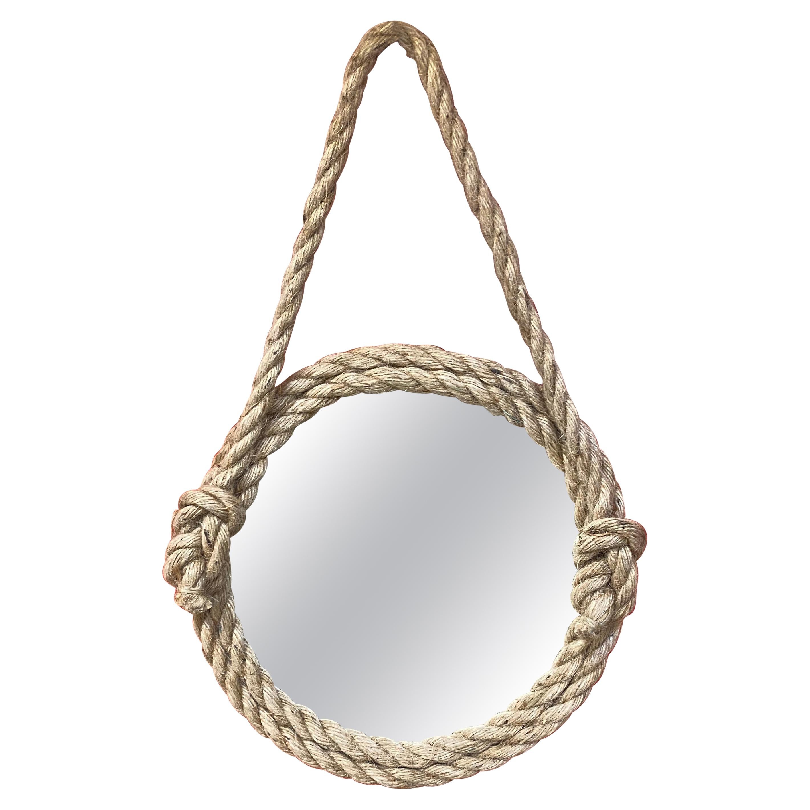 Rope Mirror in the style of  Audoux Minet