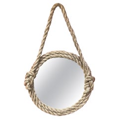 Miroir en corde dans le style de  Audoux Minet