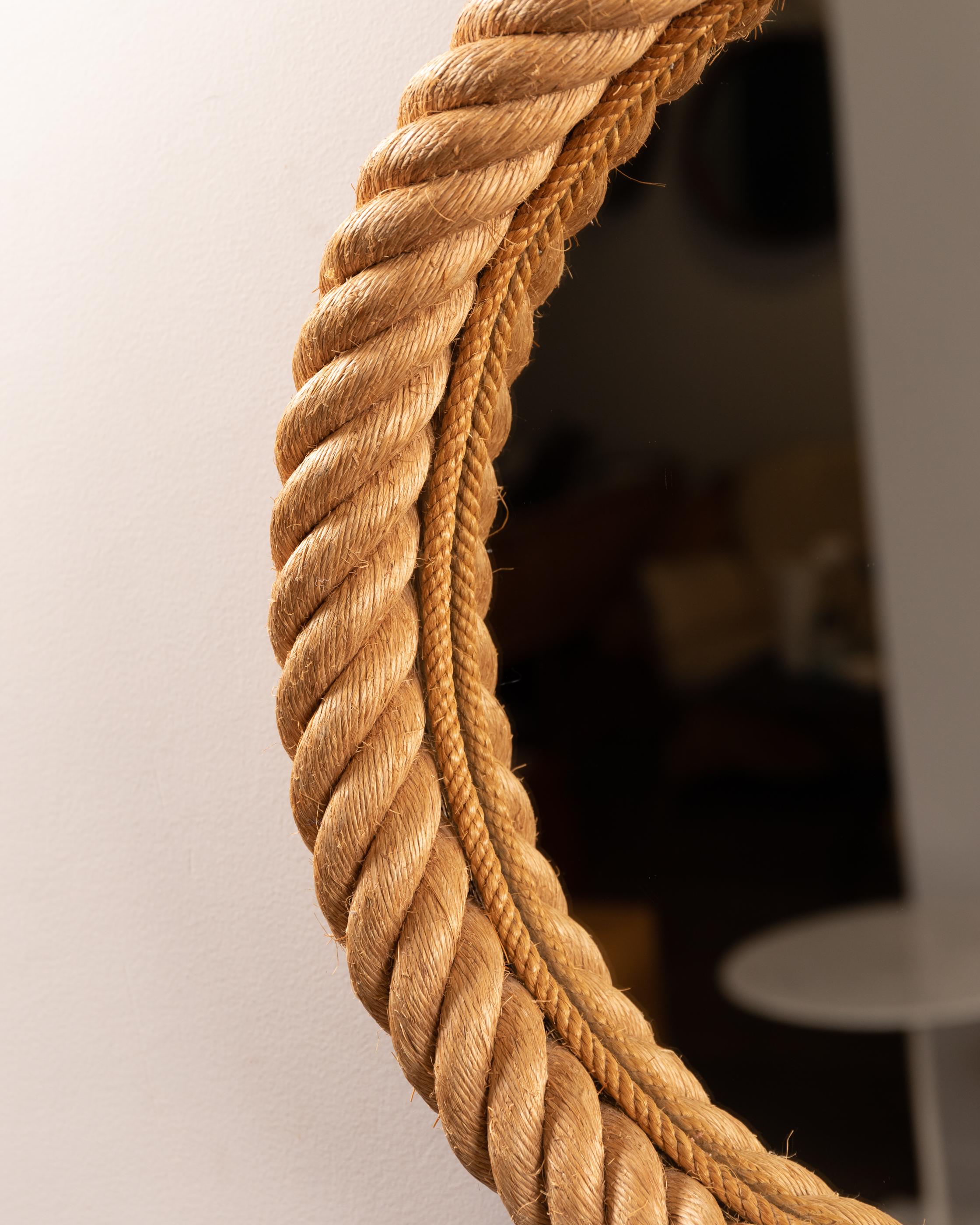Rope Mirror by Audoux-Minet In Good Condition In Paris, Ile-de-France