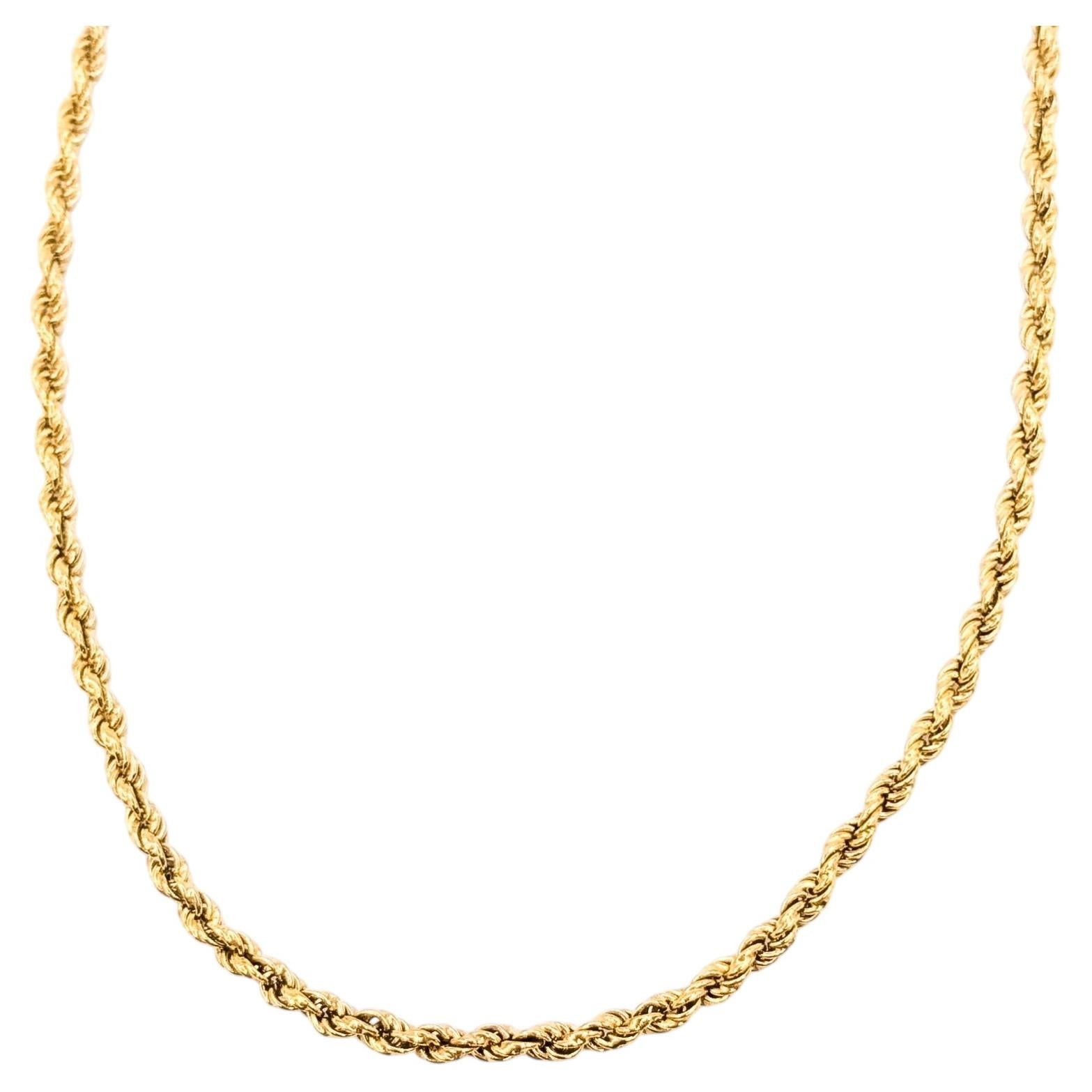 Rope Necklace in 14k Yellow Gold