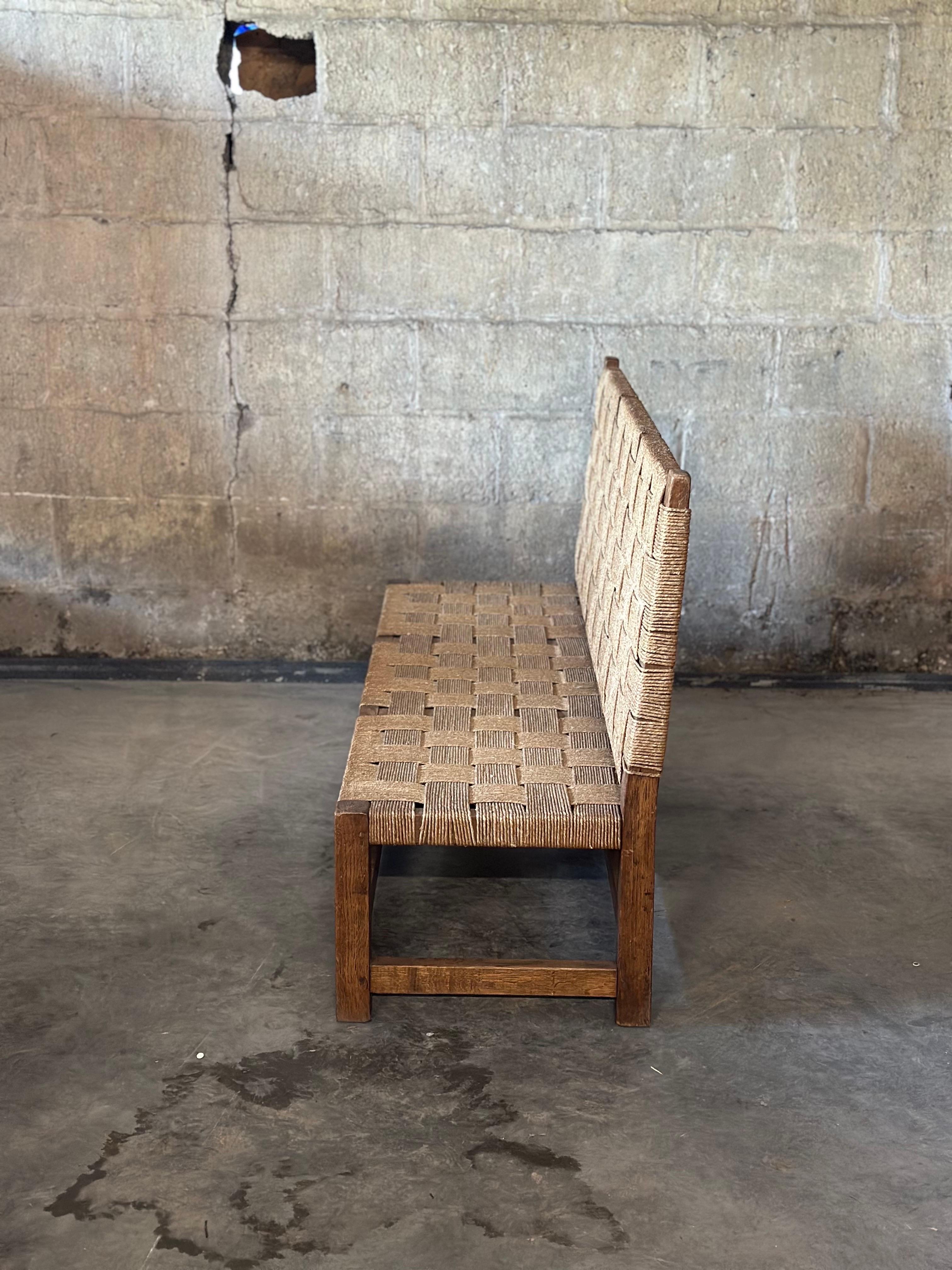 Rope & Oak Lounge Set, in the Style of Jourdain For Sale 4