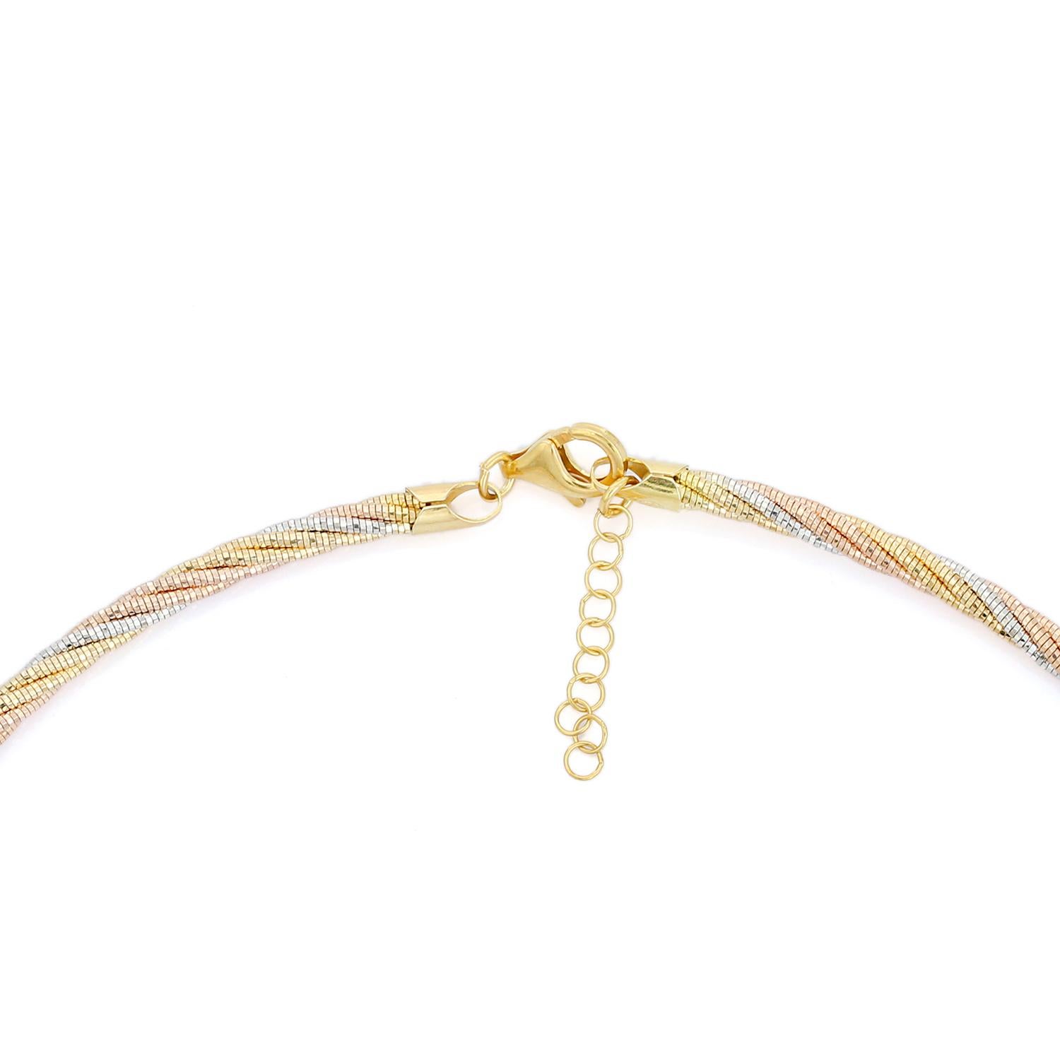Collana a catena con motivo a corda attorcigliata per mamma in argento 925 in vendita 2
