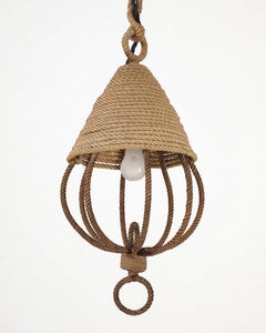 Rope Pendant by Audoux and Minet, France, c. 1960