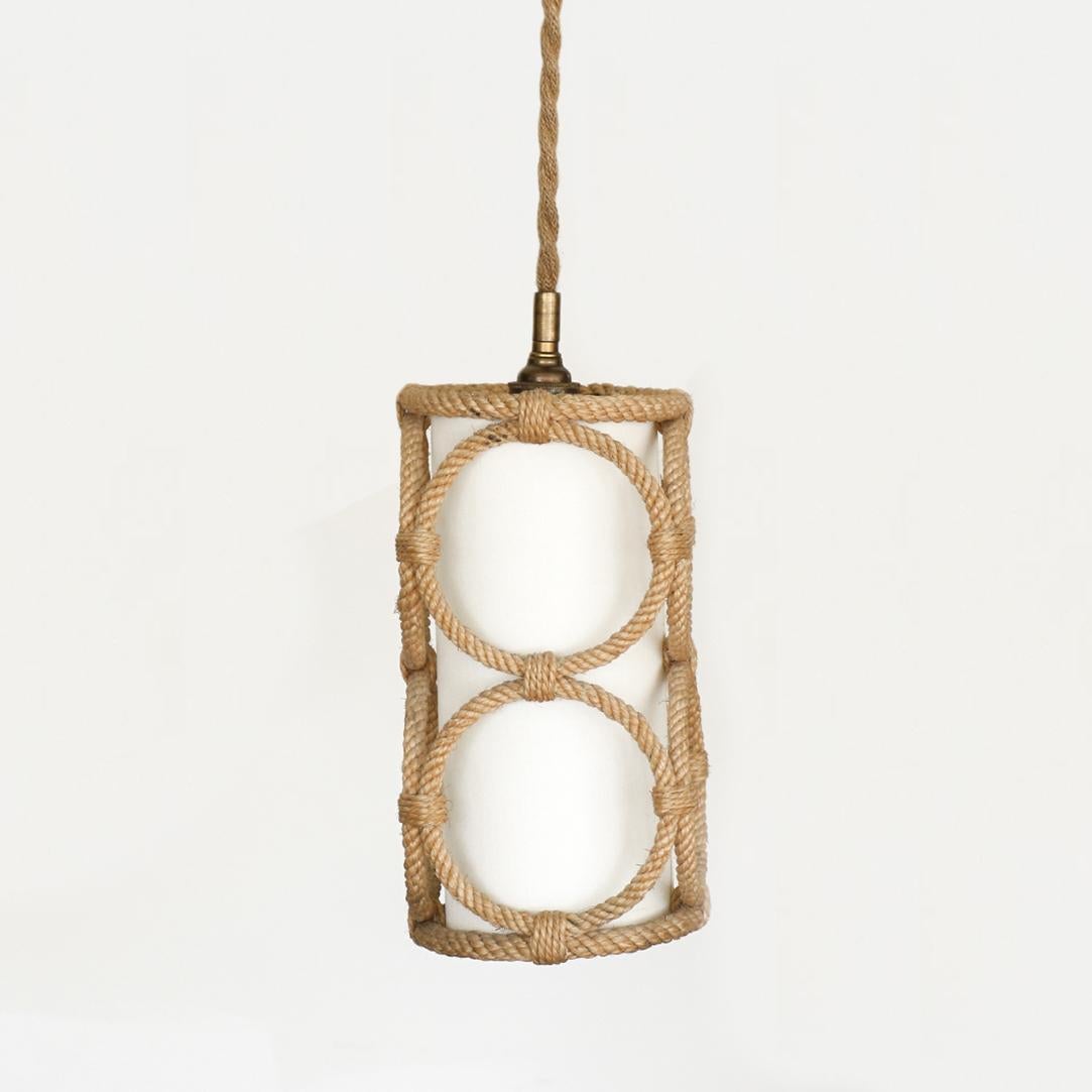 French Rope Pendant Light by Audoux-Minet