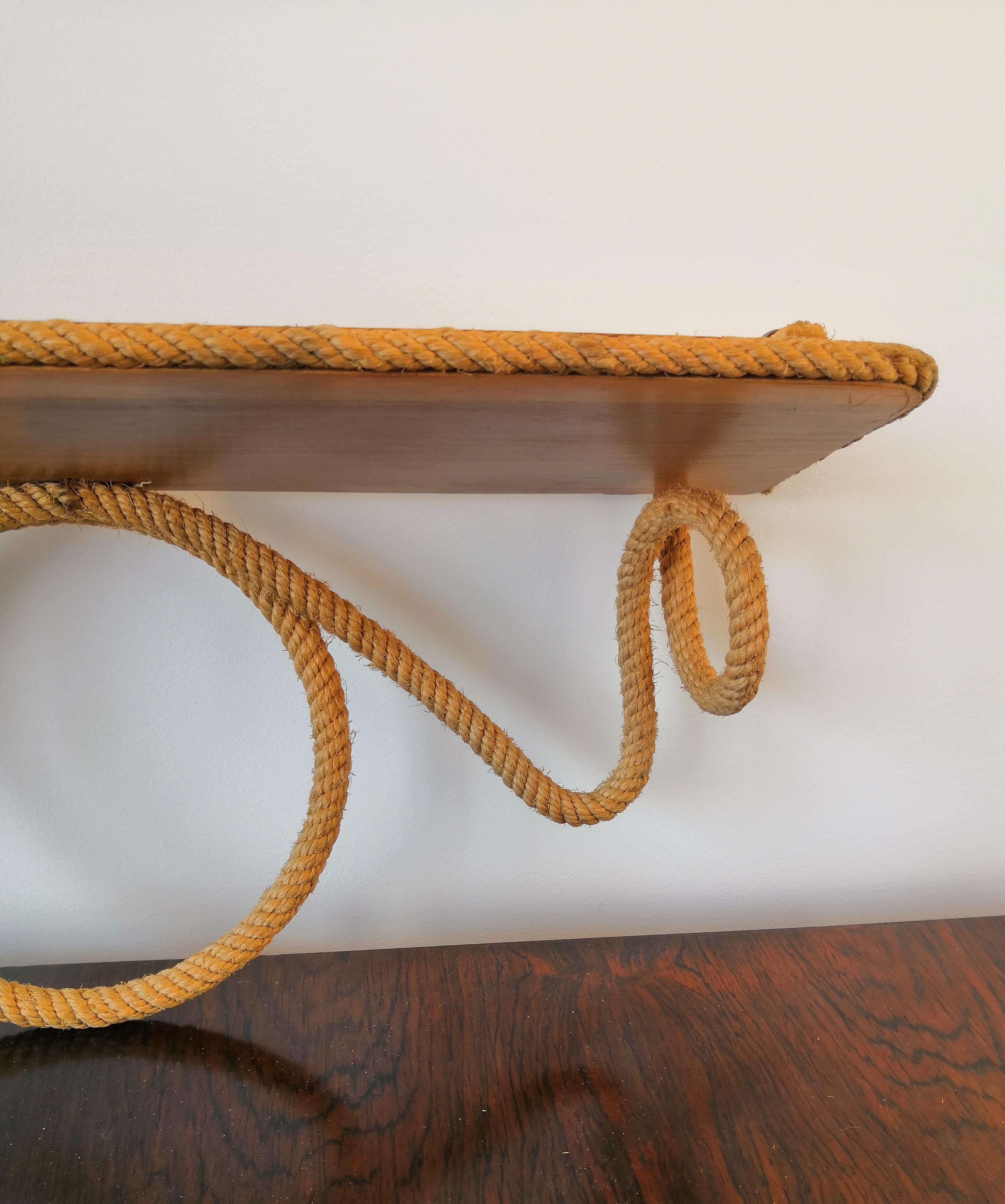 Rope Petite Shelf Unit by Audoux Minet, France, 1960s 3